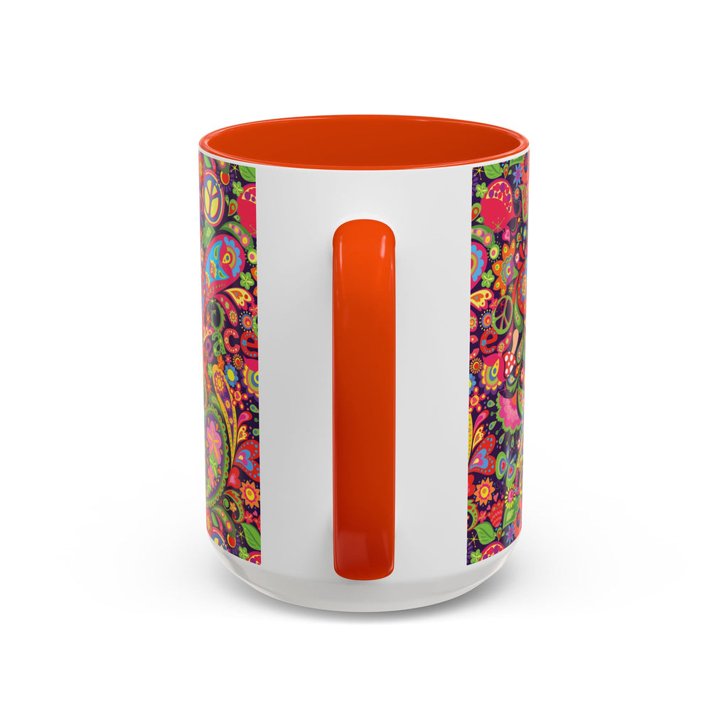 Psychedelic Paisley Peace Mug | Colorful 11oz or 15oz Ceramic