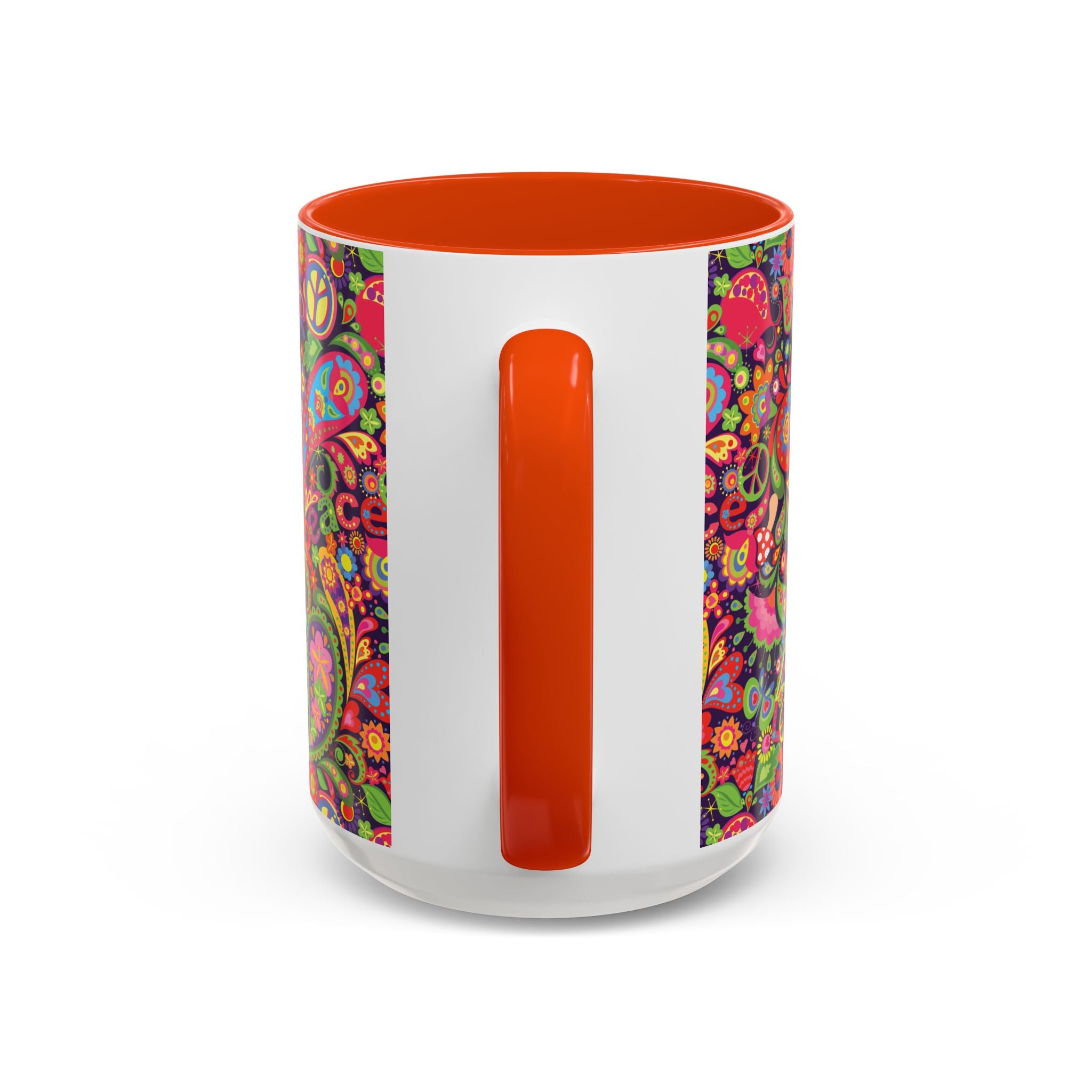 Psychedelic Paisley Peace Mug | Colorful 11oz or 15oz Ceramic
