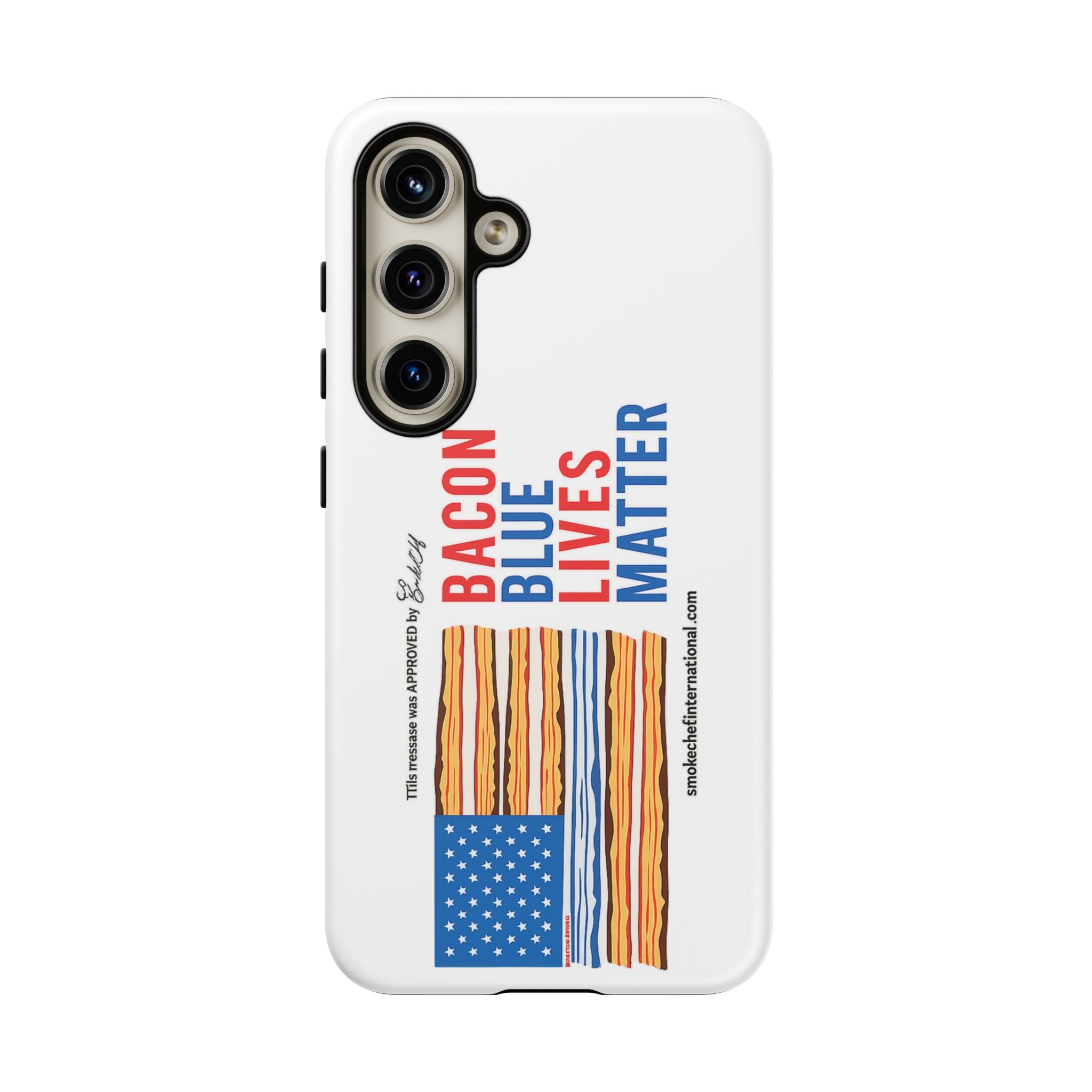 Bacon Blue Lives Matter Phone Case | Patriotic Flag Bacon Illustration