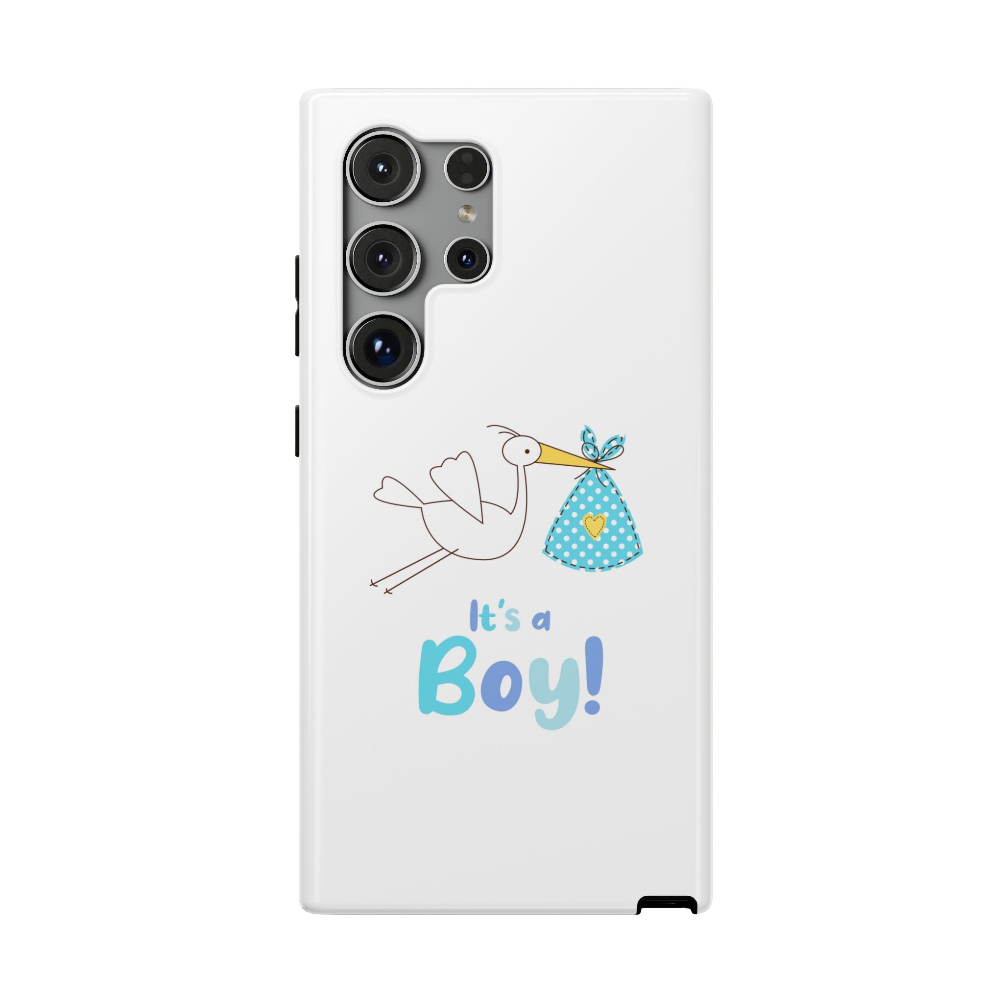 Stork 'It's a Boy' Phone Case | Impact-Resistant Case