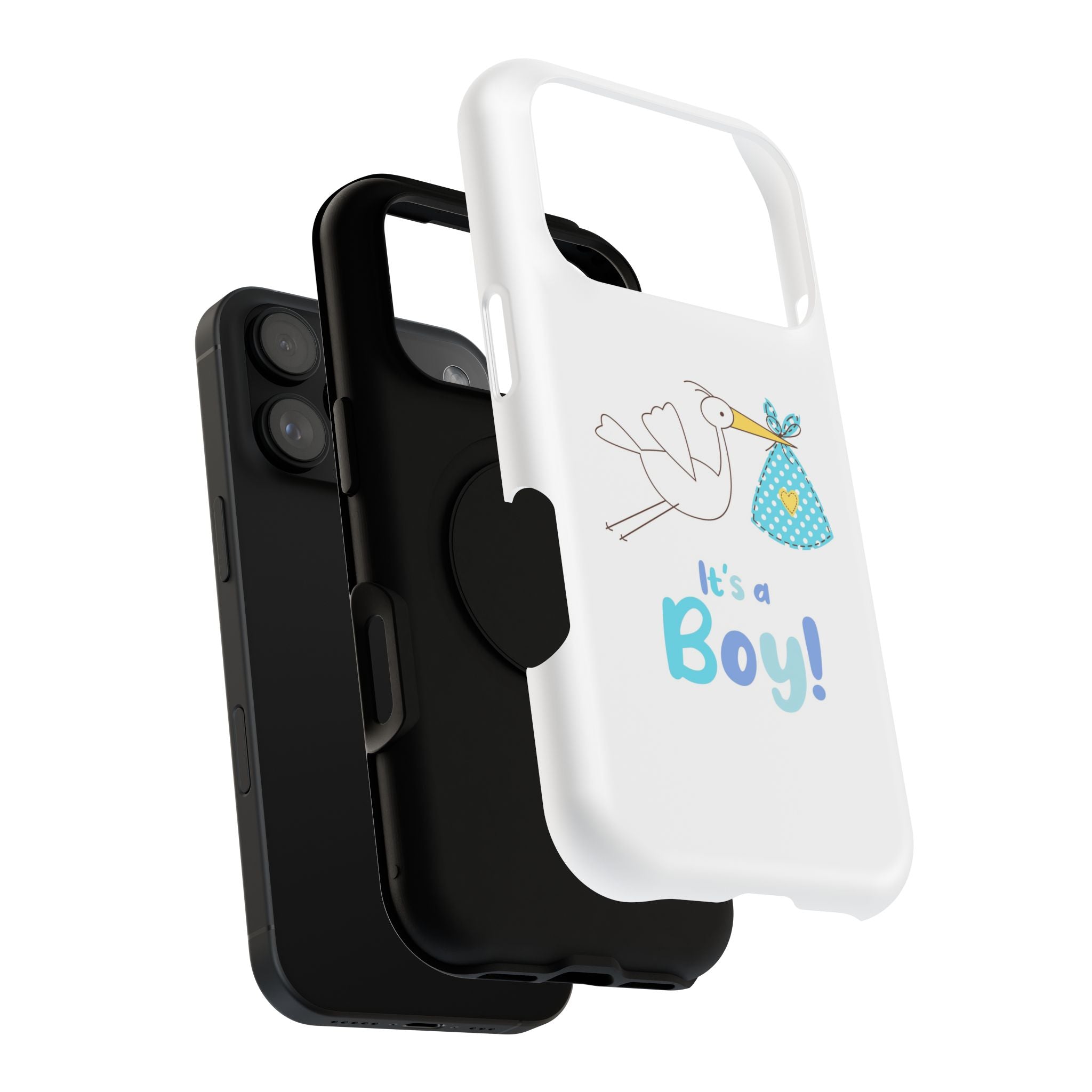 Stork 'It's a Boy' Phone Case | Impact-Resistant Case