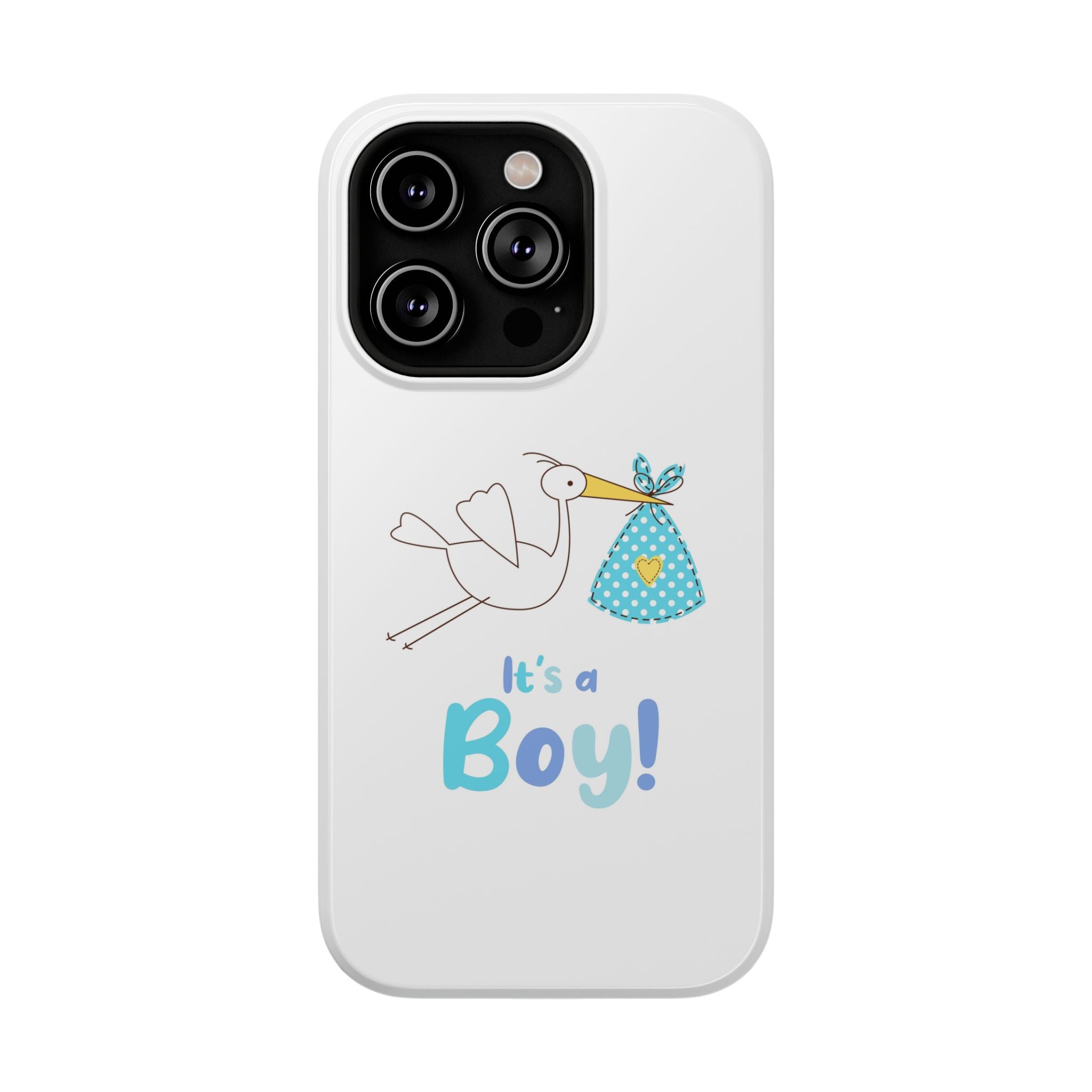 Stork 'It's a Boy' Phone Case | Impact-Resistant Case