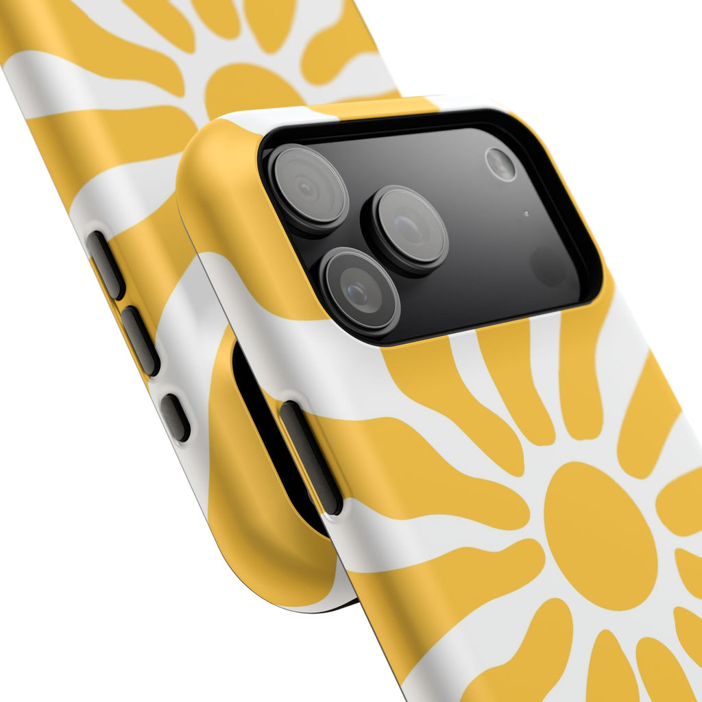 Retro Sunburst iPhone Case | Impact-Resistant Phone Case