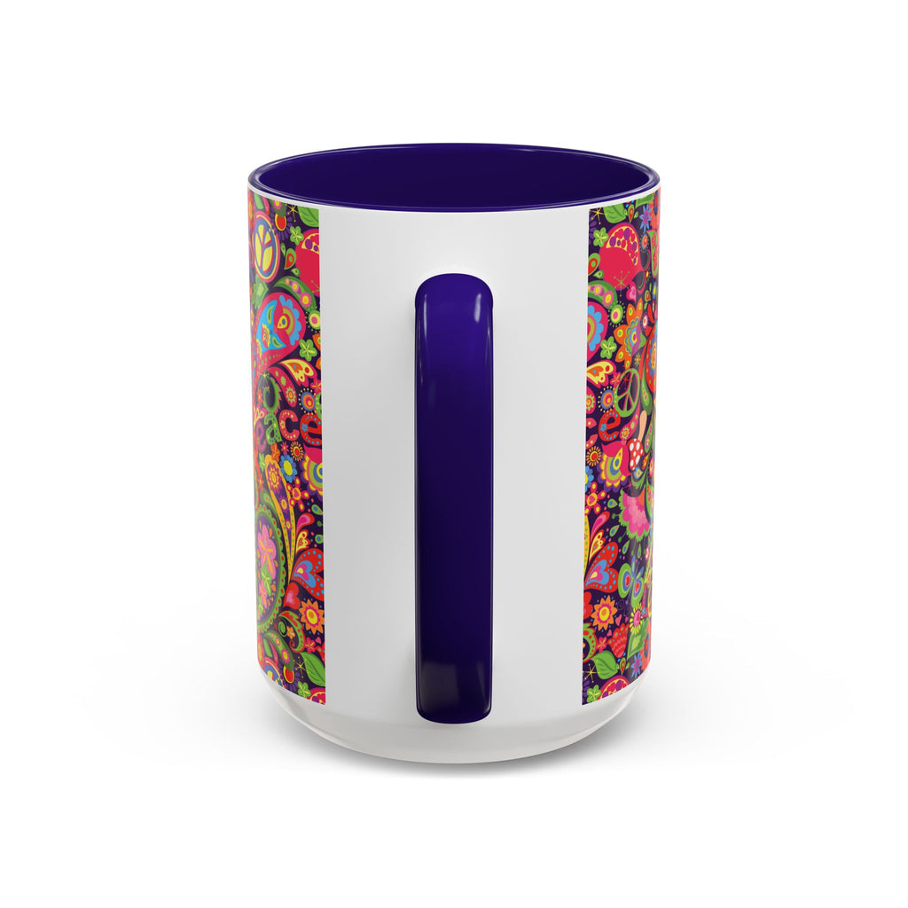 Psychedelic Paisley Peace Mug | Colorful 11oz or 15oz Ceramic