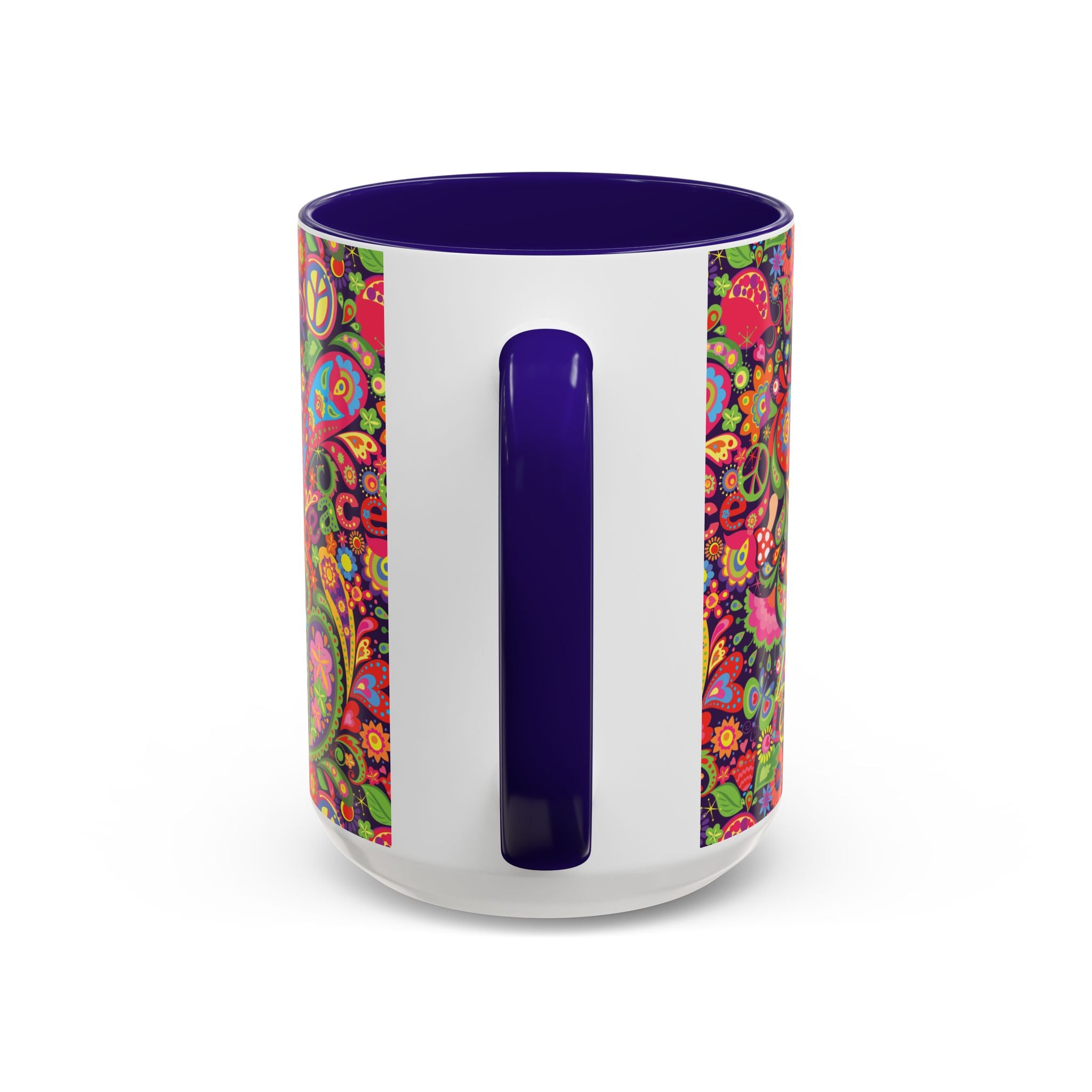 Psychedelic Paisley Peace Mug | Colorful 11oz or 15oz Ceramic