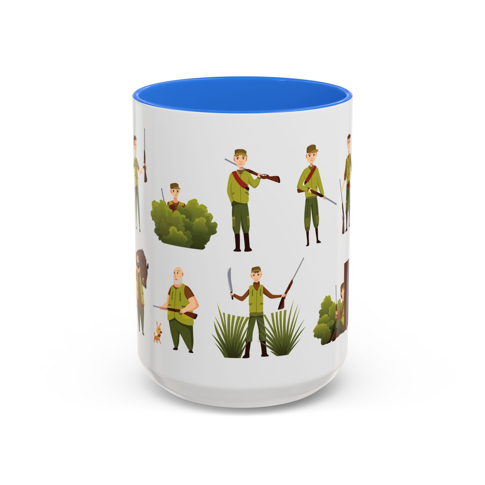 Hunter Pattern Mug | Hunting Illustrations, Outdoorsman Coffee Cup