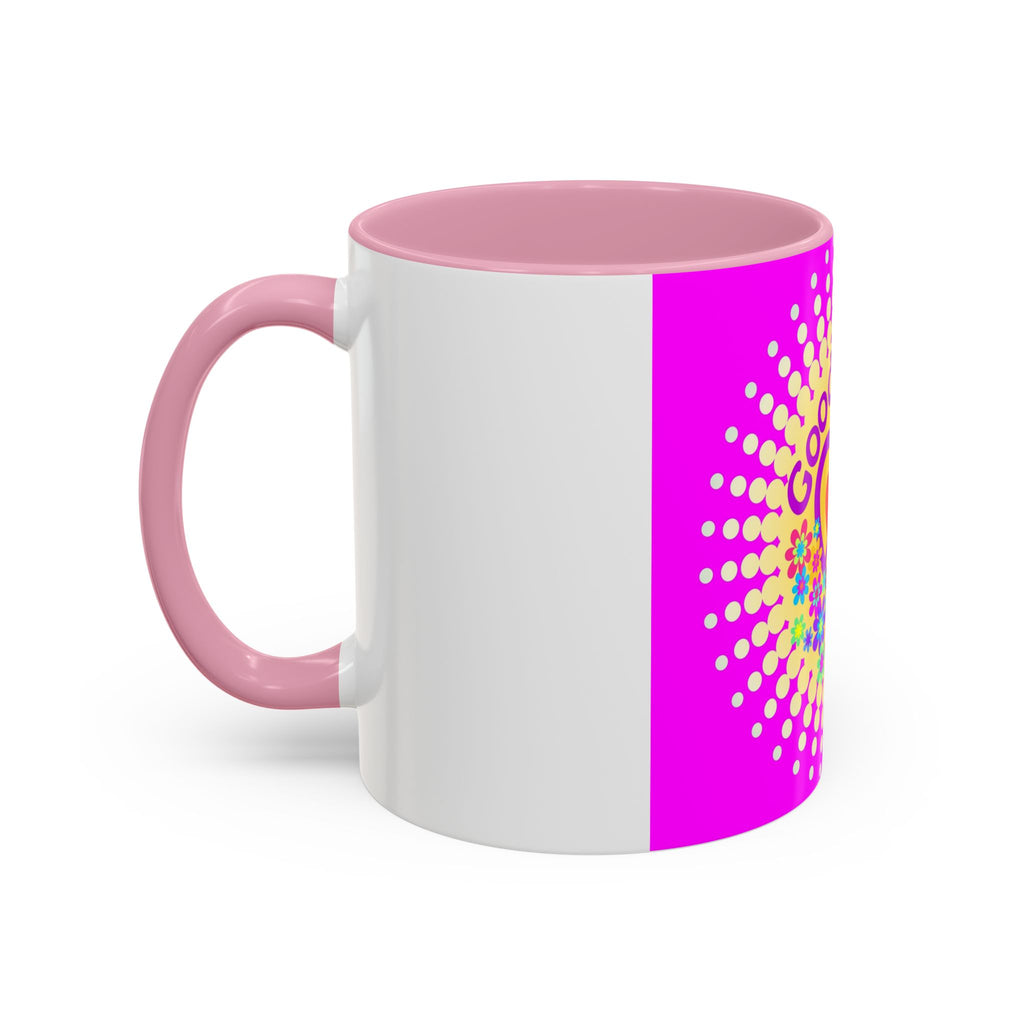 Good Vibes Peace Heart Floral Mug | Colorful 11oz 15oz Ceramic