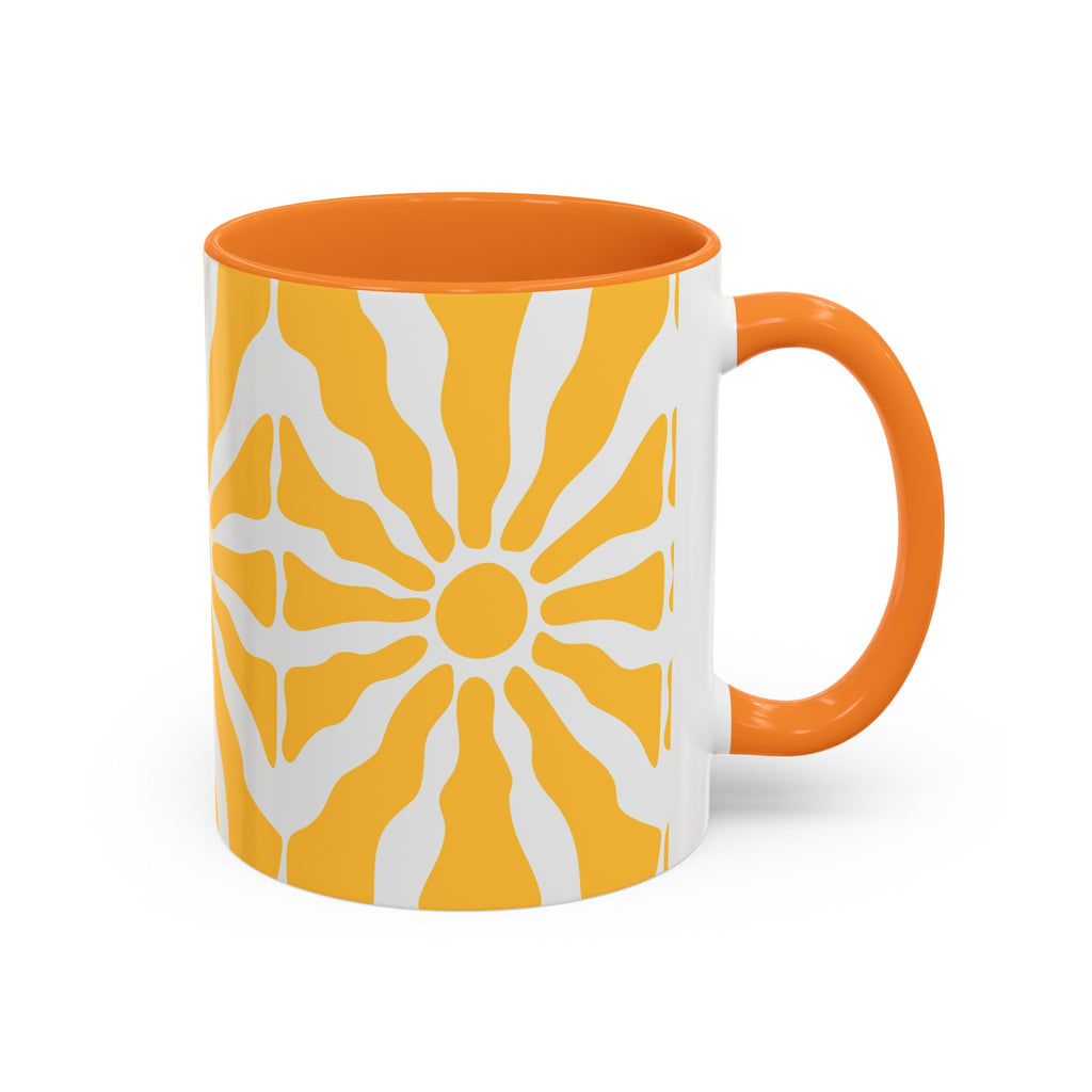 Yellow Sunburst Mug | Ceramic Coffee Cup