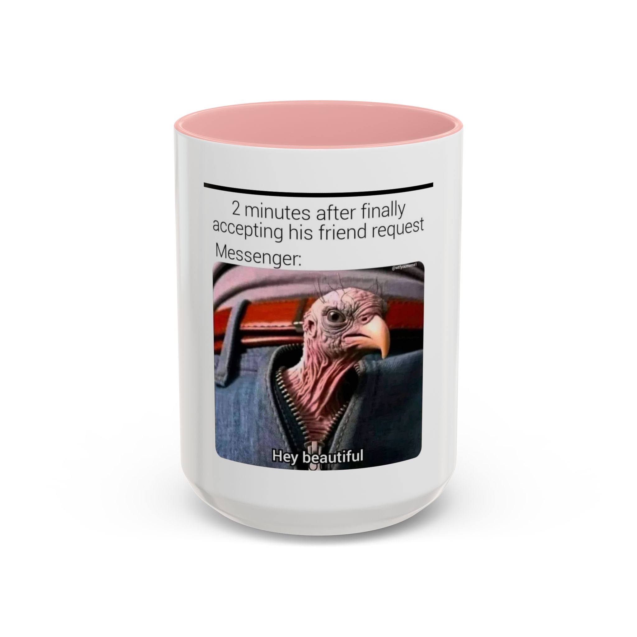 Hey Beautiful Turkey Meme Mug | Accent Coffee Mug 11oz 15oz