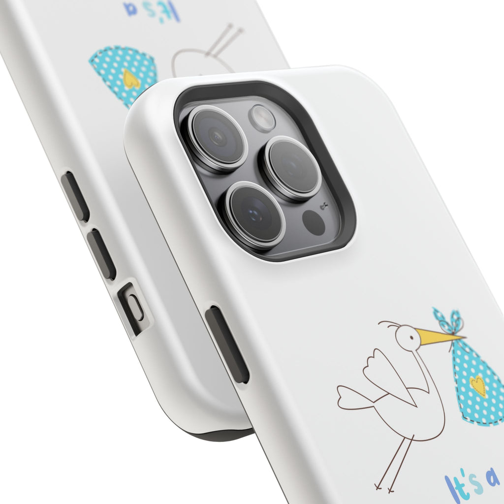 Stork 'It's a Boy' Phone Case | Impact-Resistant Case