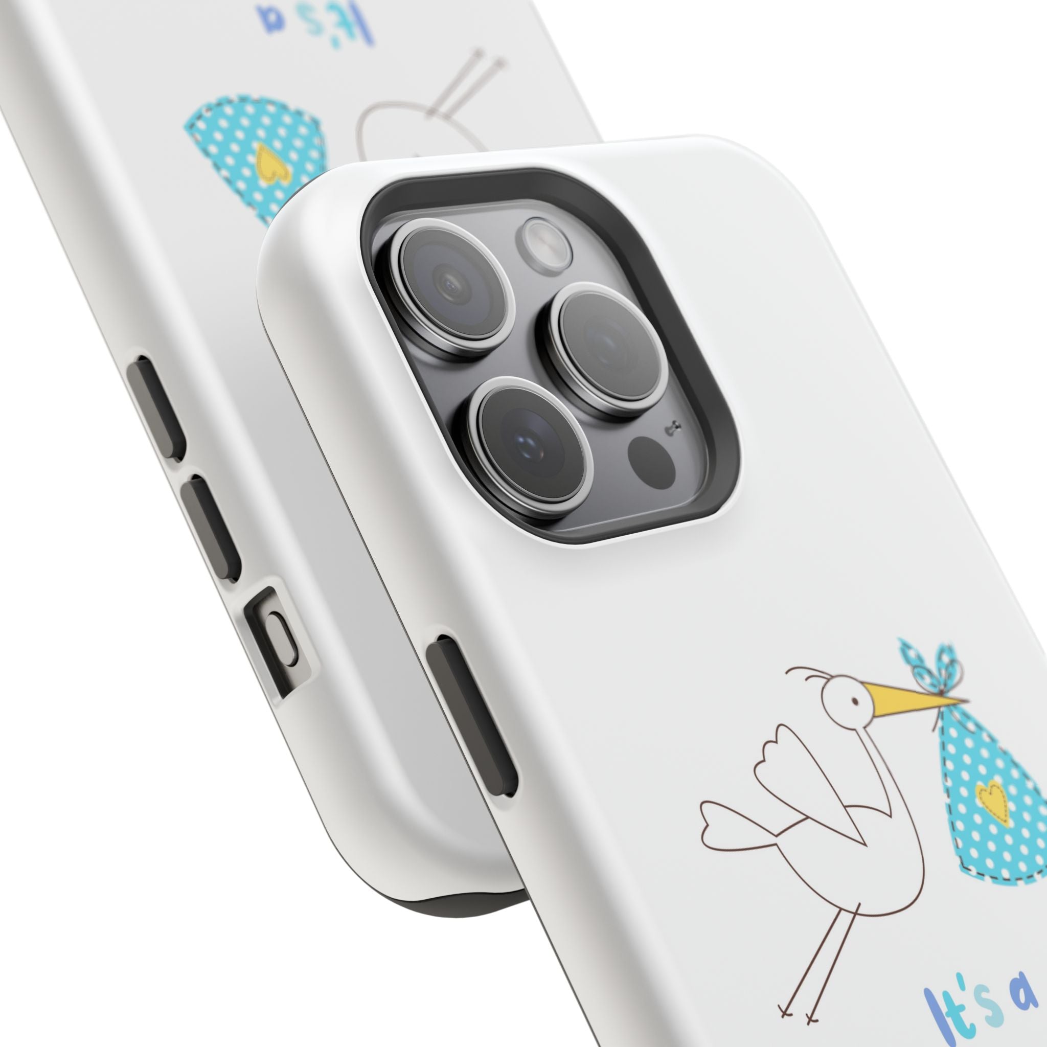 Stork 'It's a Boy' Phone Case | Impact-Resistant Case