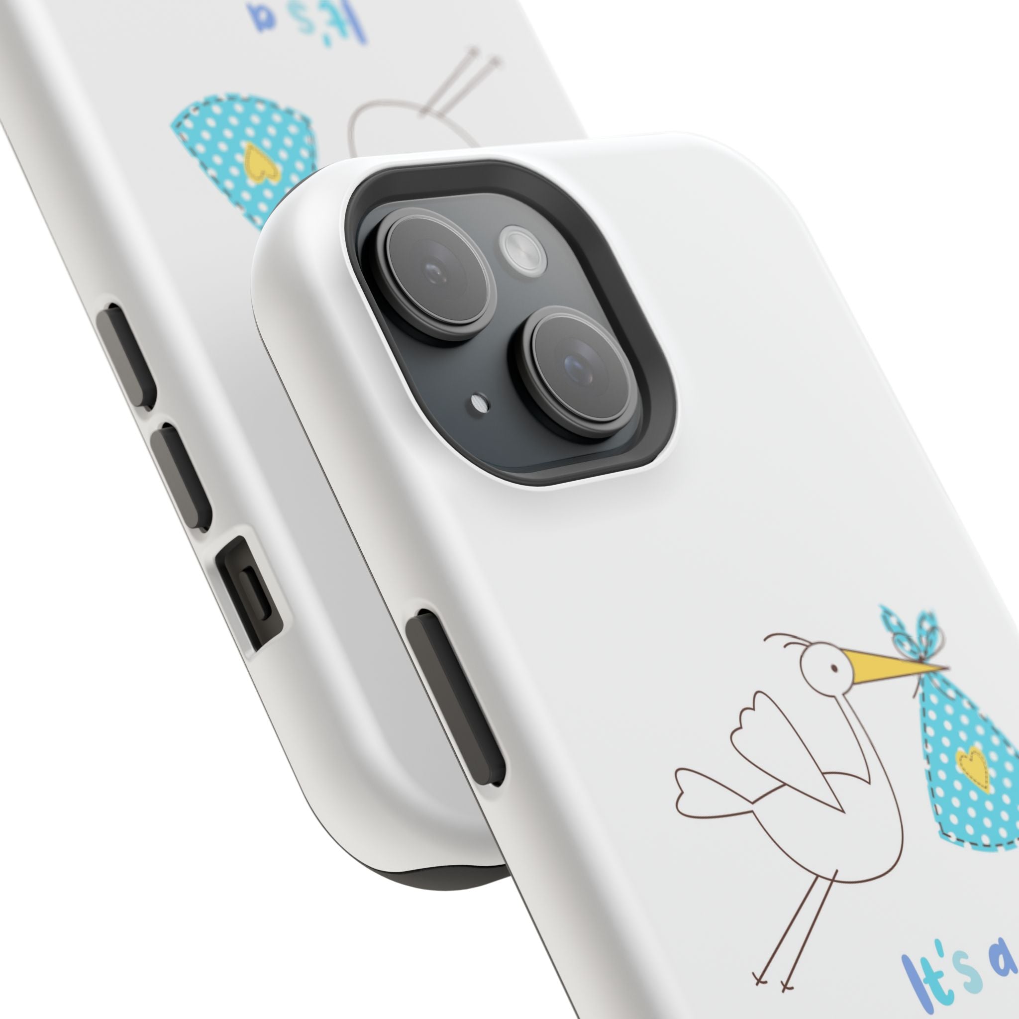 Stork 'It's a Boy' Phone Case | Impact-Resistant Case