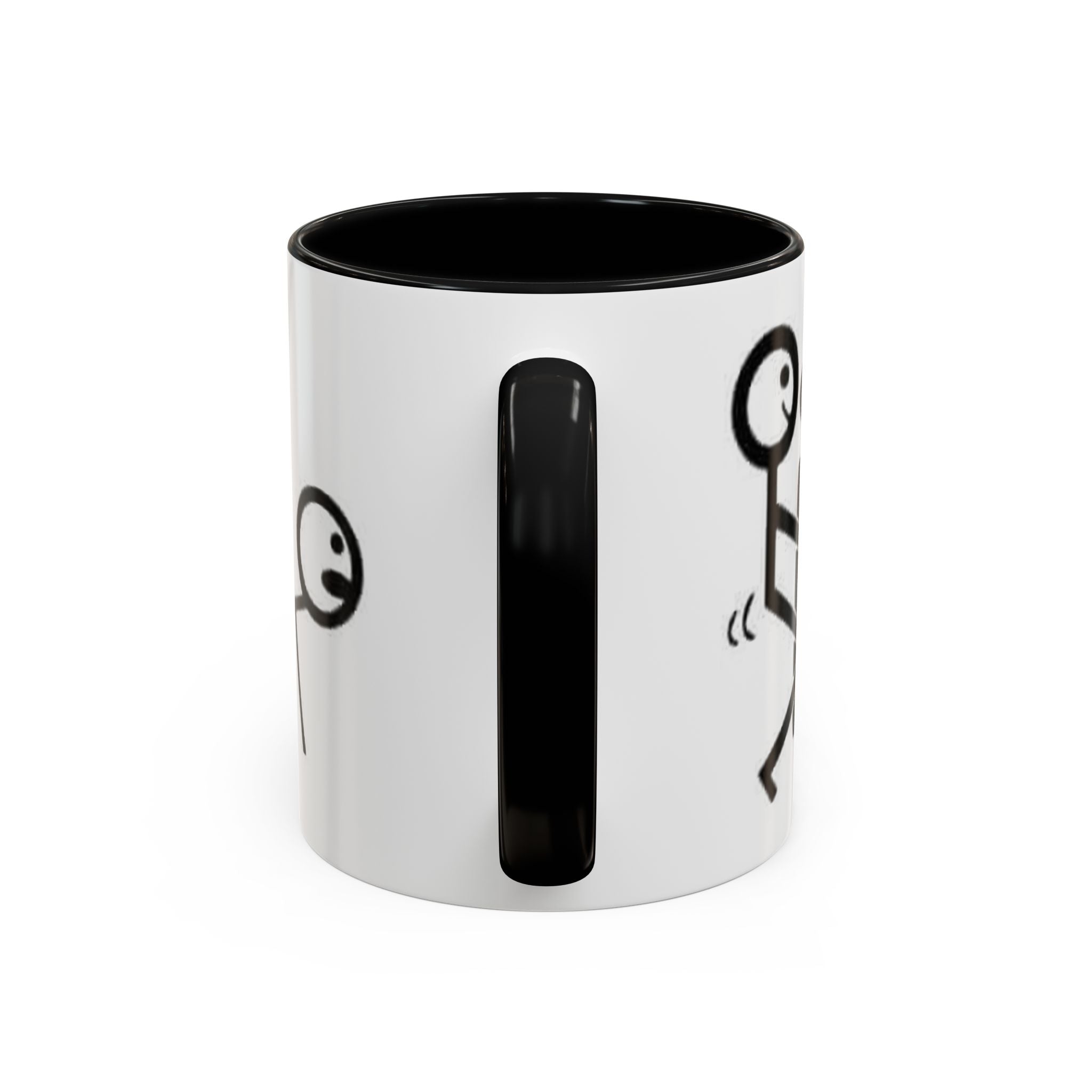 Sit Before It Mug | Funny Stick Figure Coffee Cup, Morning Routine Accent Mug