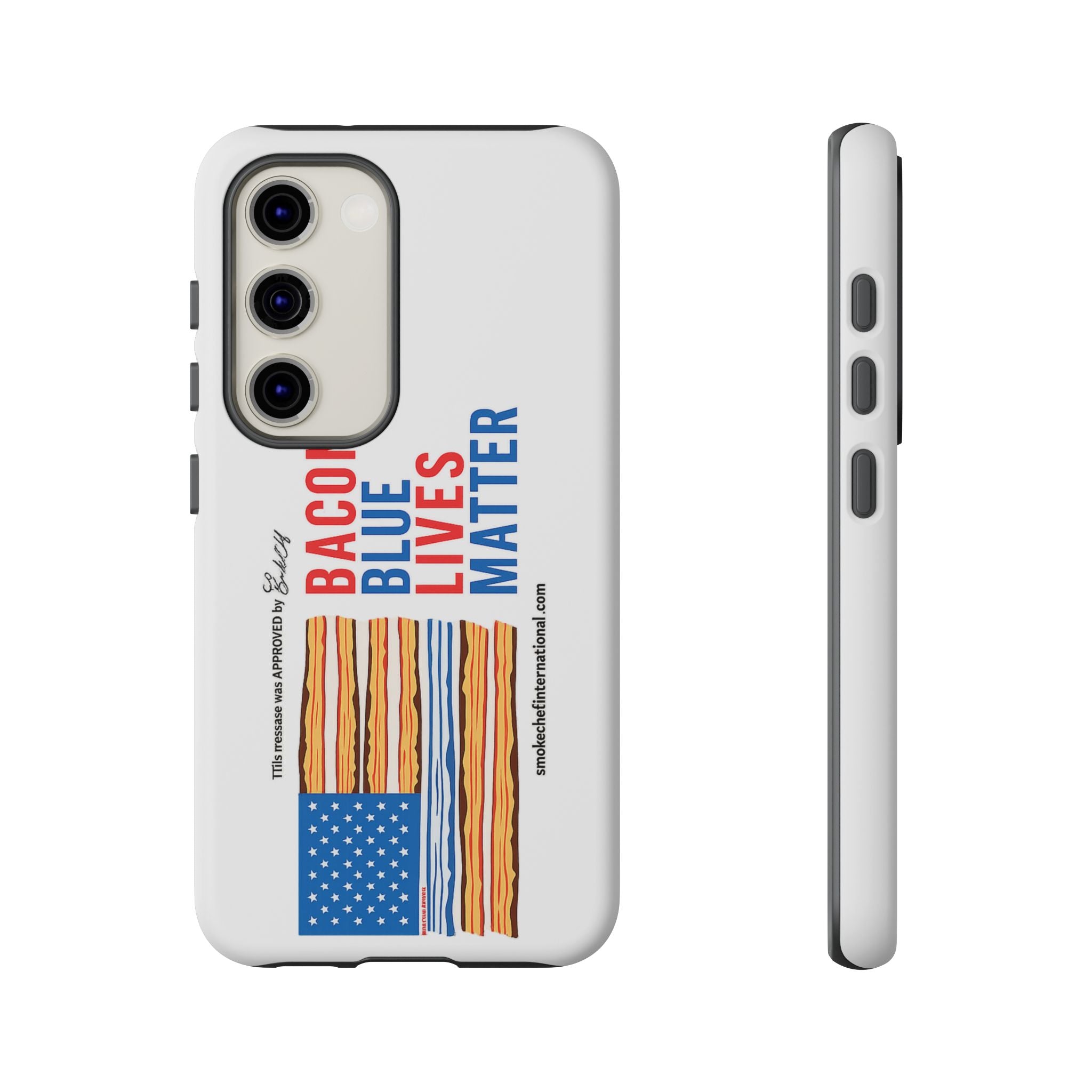 Bacon Blue Lives Matter Phone Case | Patriotic Flag Bacon Illustration