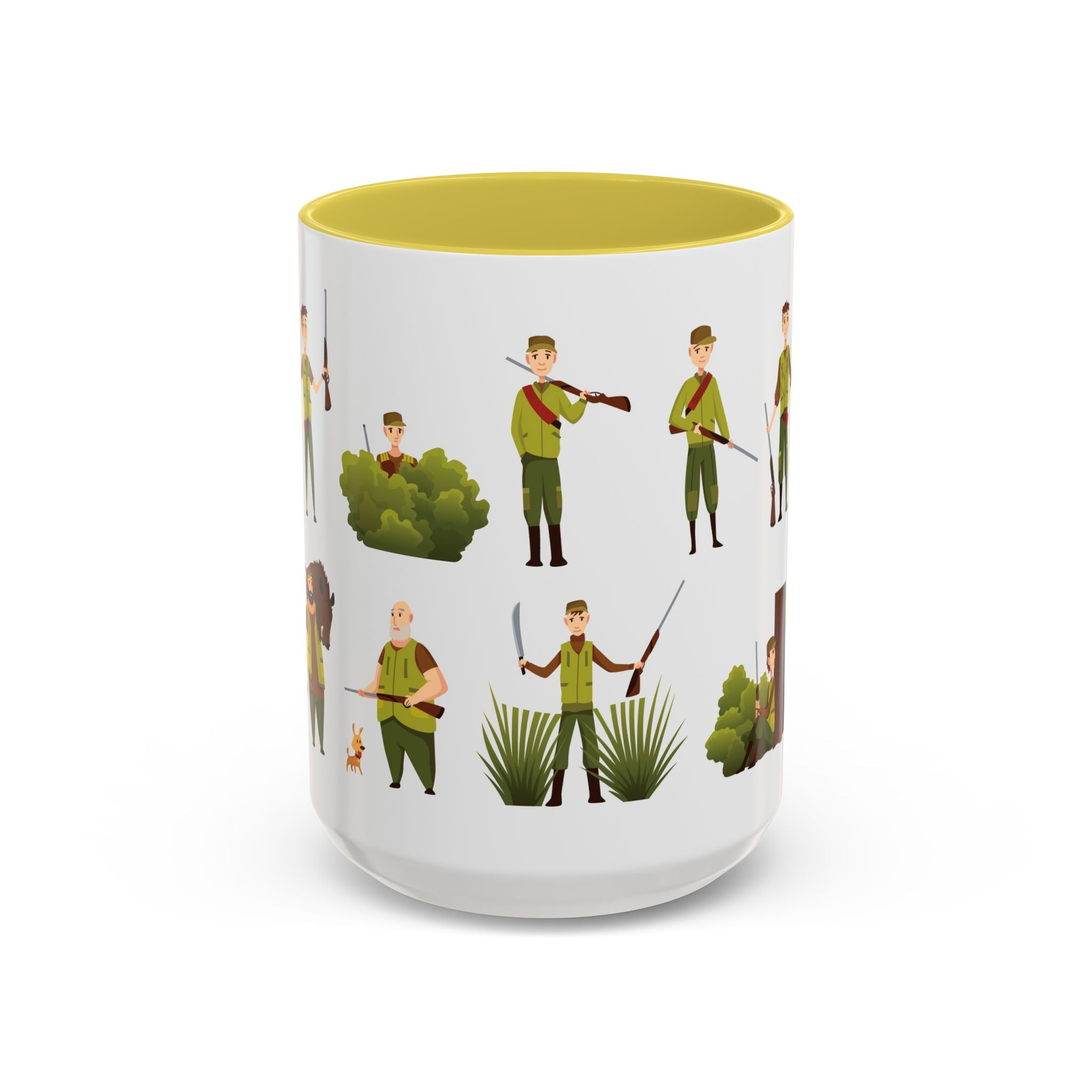 Hunter Pattern Mug | Hunting Illustrations, Outdoorsman Coffee Cup