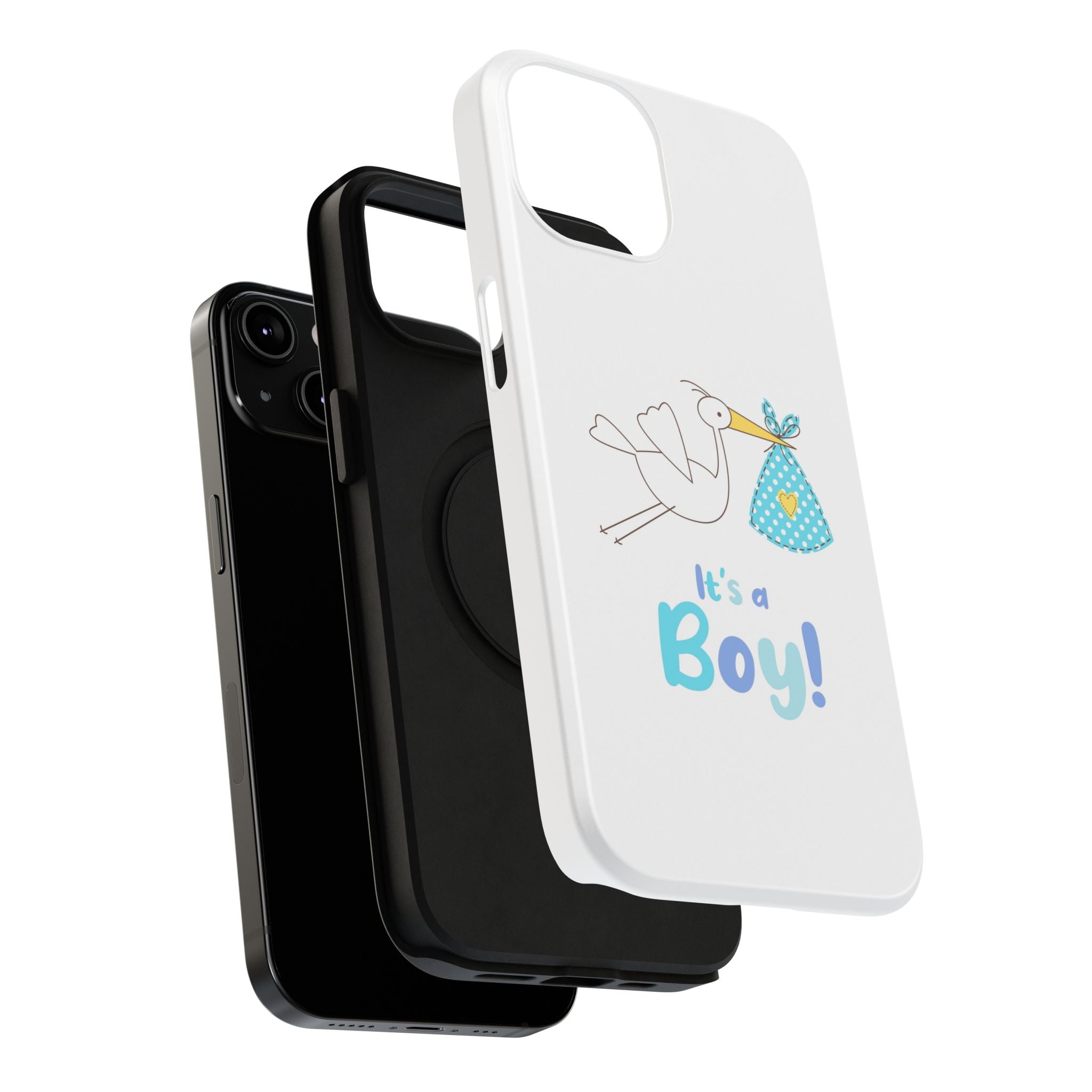 Stork 'It's a Boy' Phone Case | Impact-Resistant Case
