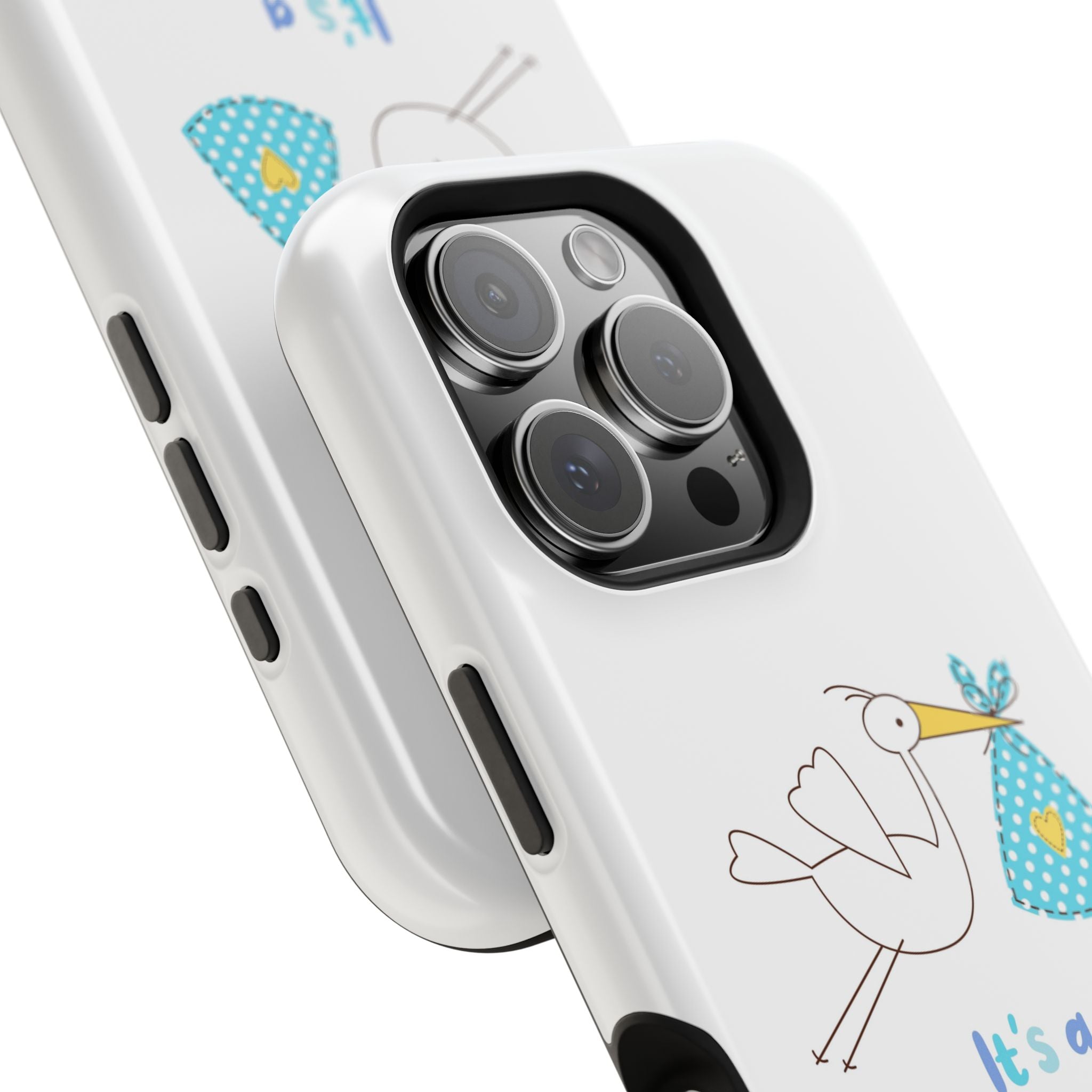Stork 'It's a Boy' Phone Case | Impact-Resistant Case