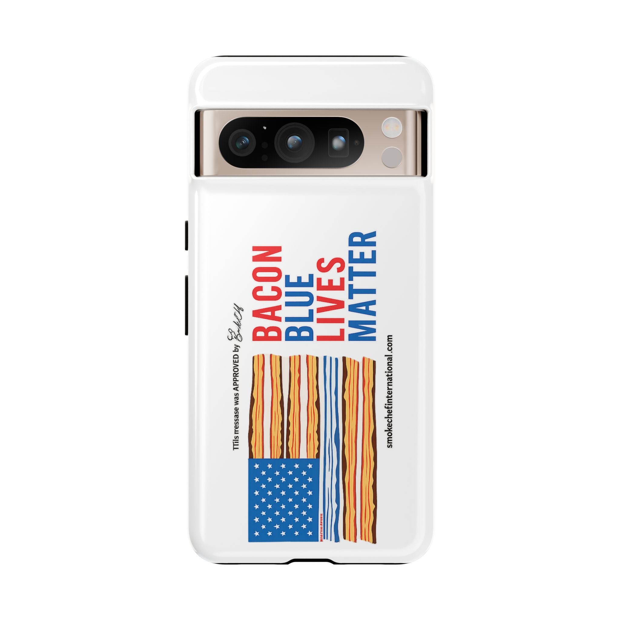 Bacon Blue Lives Matter Phone Case | Patriotic Flag Bacon Illustration
