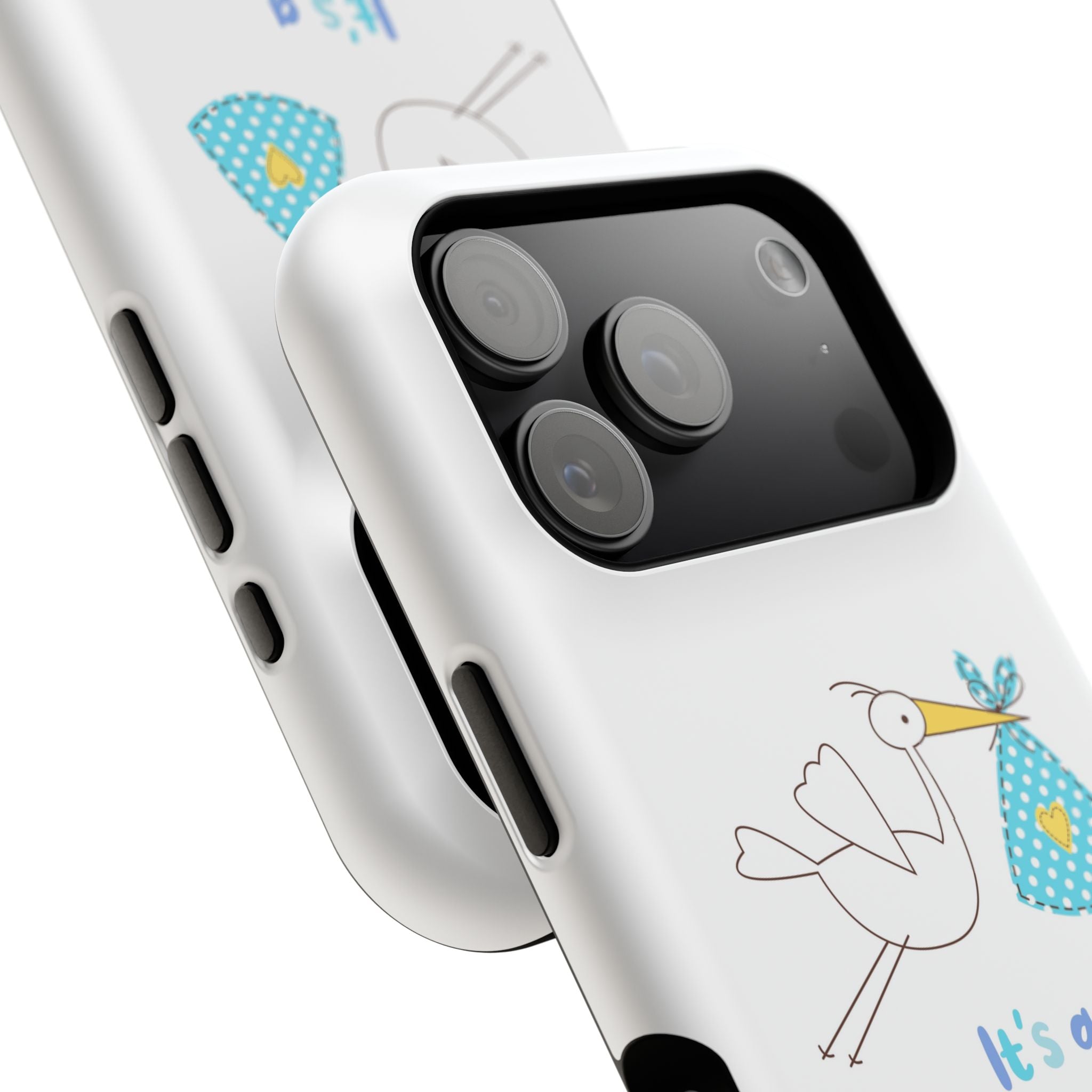Stork 'It's a Boy' Phone Case | Impact-Resistant Case