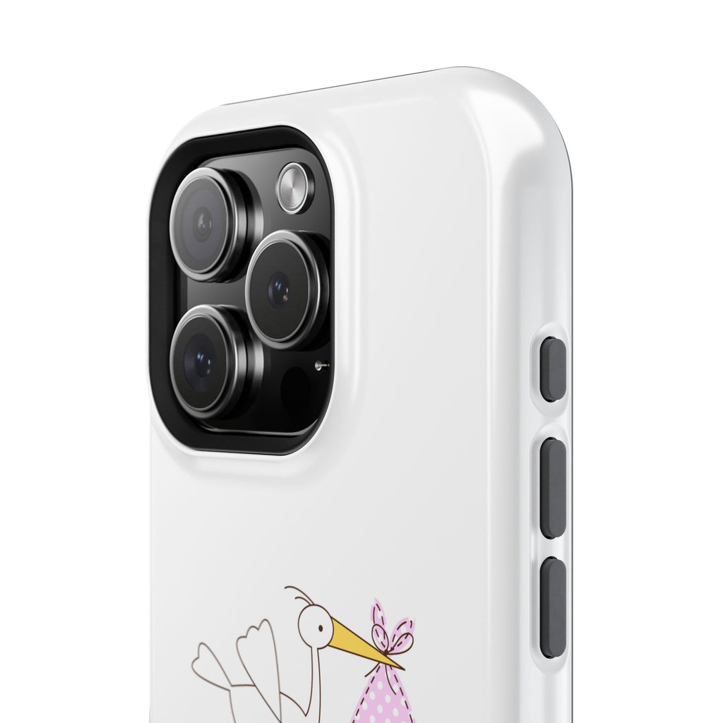 Phone Case - "It's a Girl!" Stork Baby Announcement Impact-Resistant Case