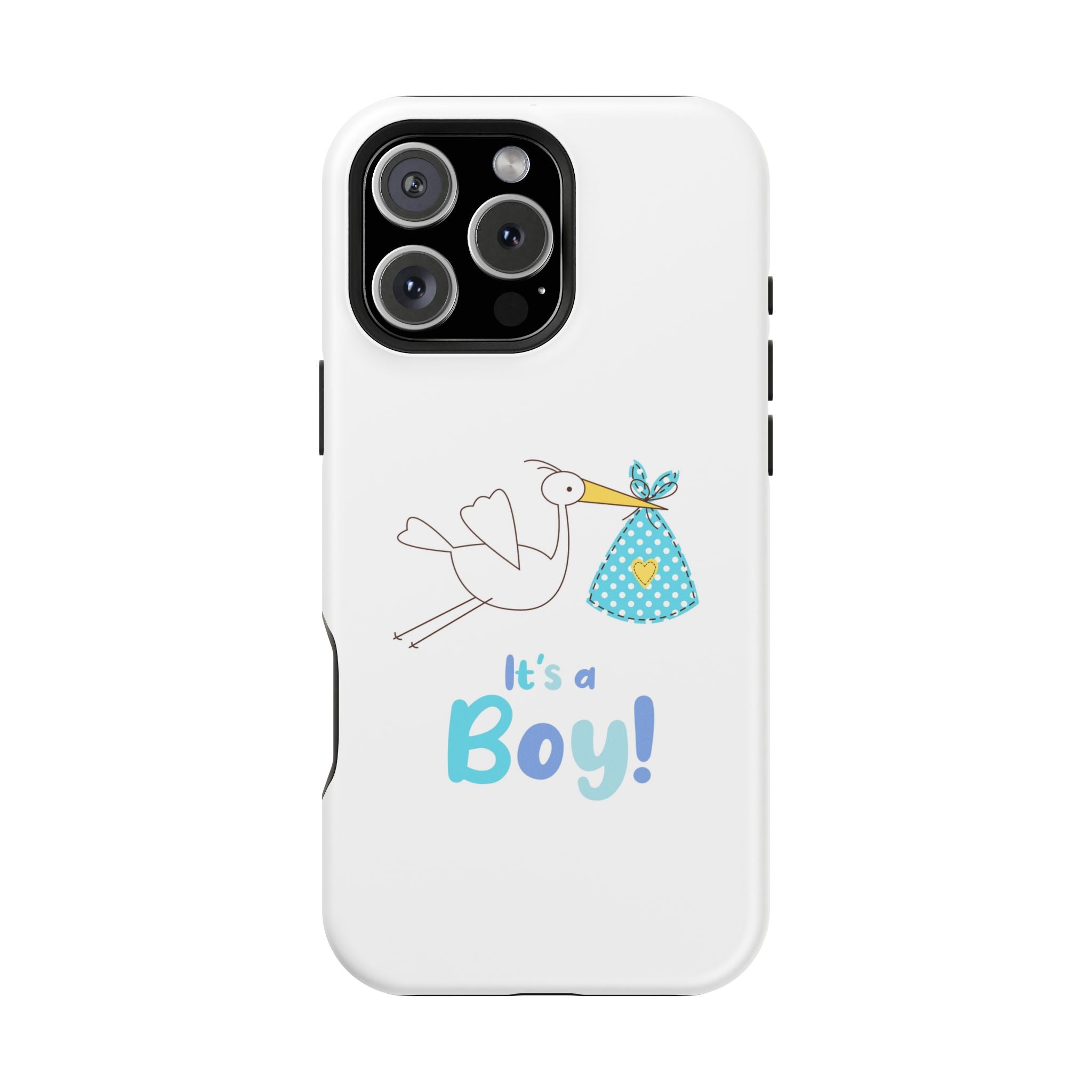Stork 'It's a Boy' Phone Case | Impact-Resistant Case