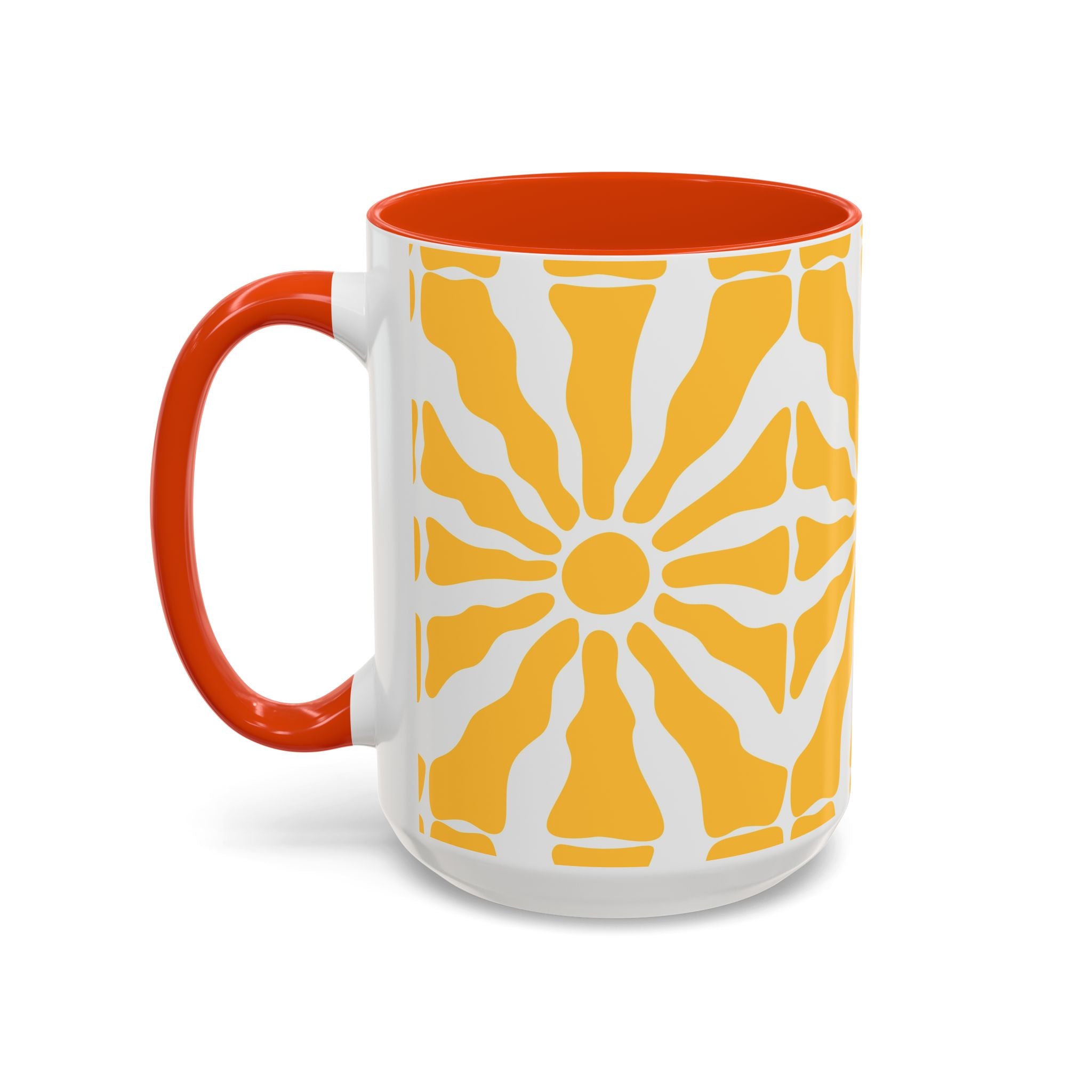 Yellow Sunburst Mug | Ceramic Coffee Cup