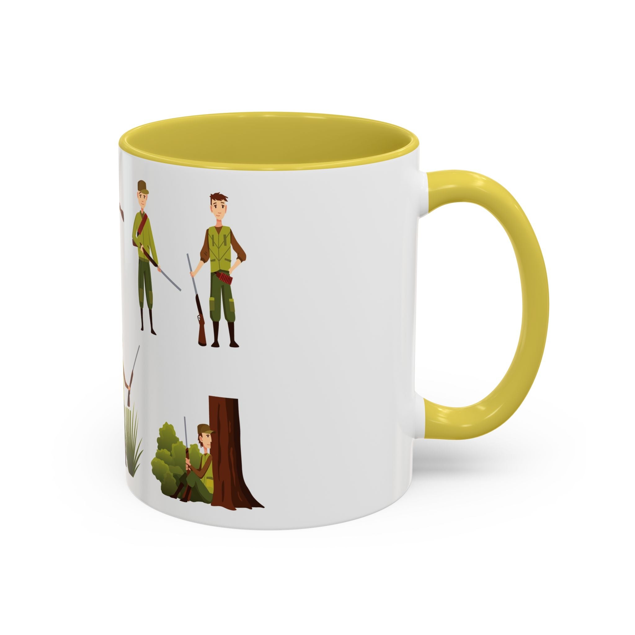 Hunter Pattern Mug | Hunting Illustrations, Outdoorsman Coffee Cup
