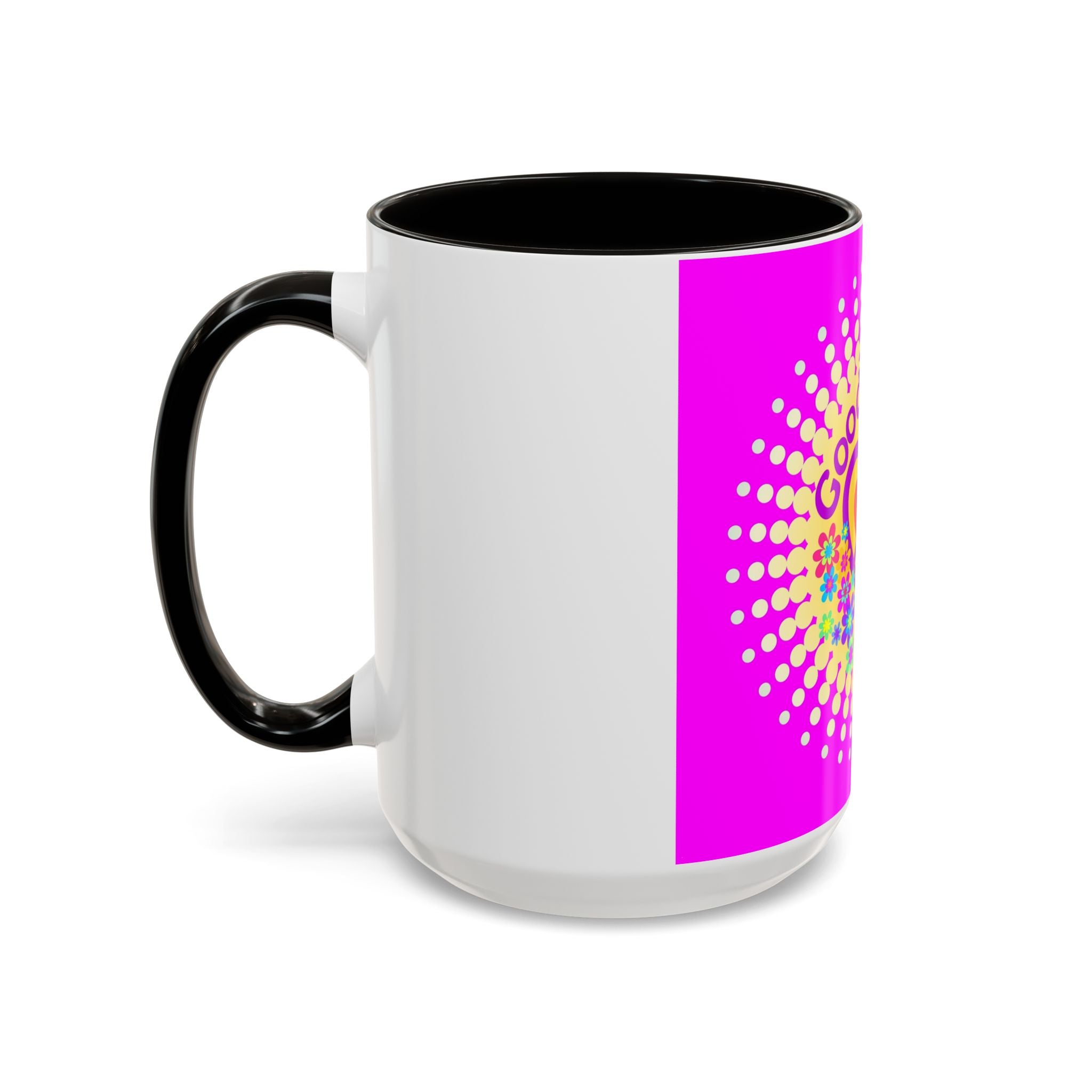 Good Vibes Peace Heart Floral Mug | Colorful 11oz 15oz Ceramic