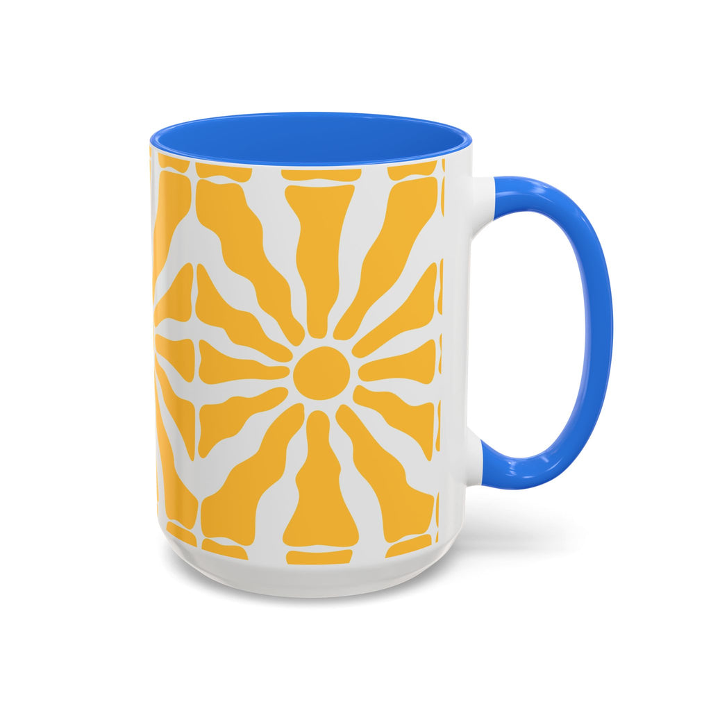 Yellow Sunburst Mug | Ceramic Coffee Cup