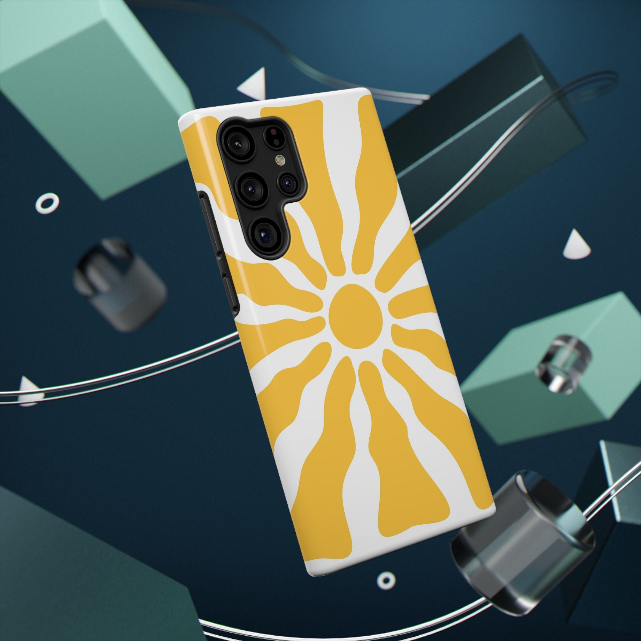 Retro Sunburst iPhone Case | Impact-Resistant Phone Case
