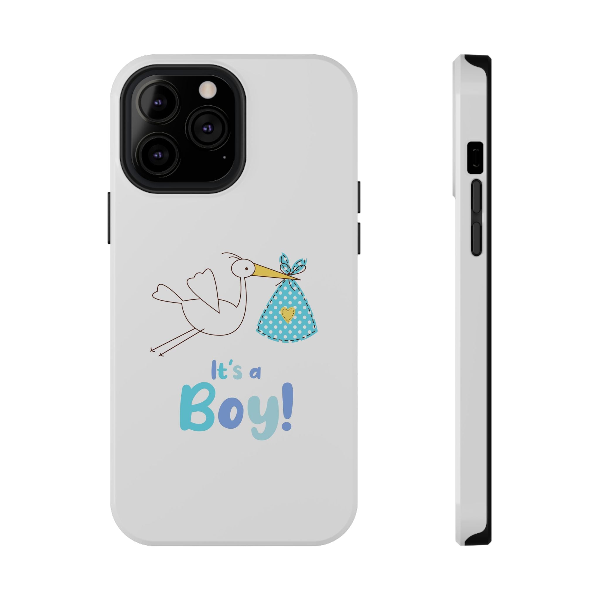 Stork 'It's a Boy' Phone Case | Impact-Resistant Case