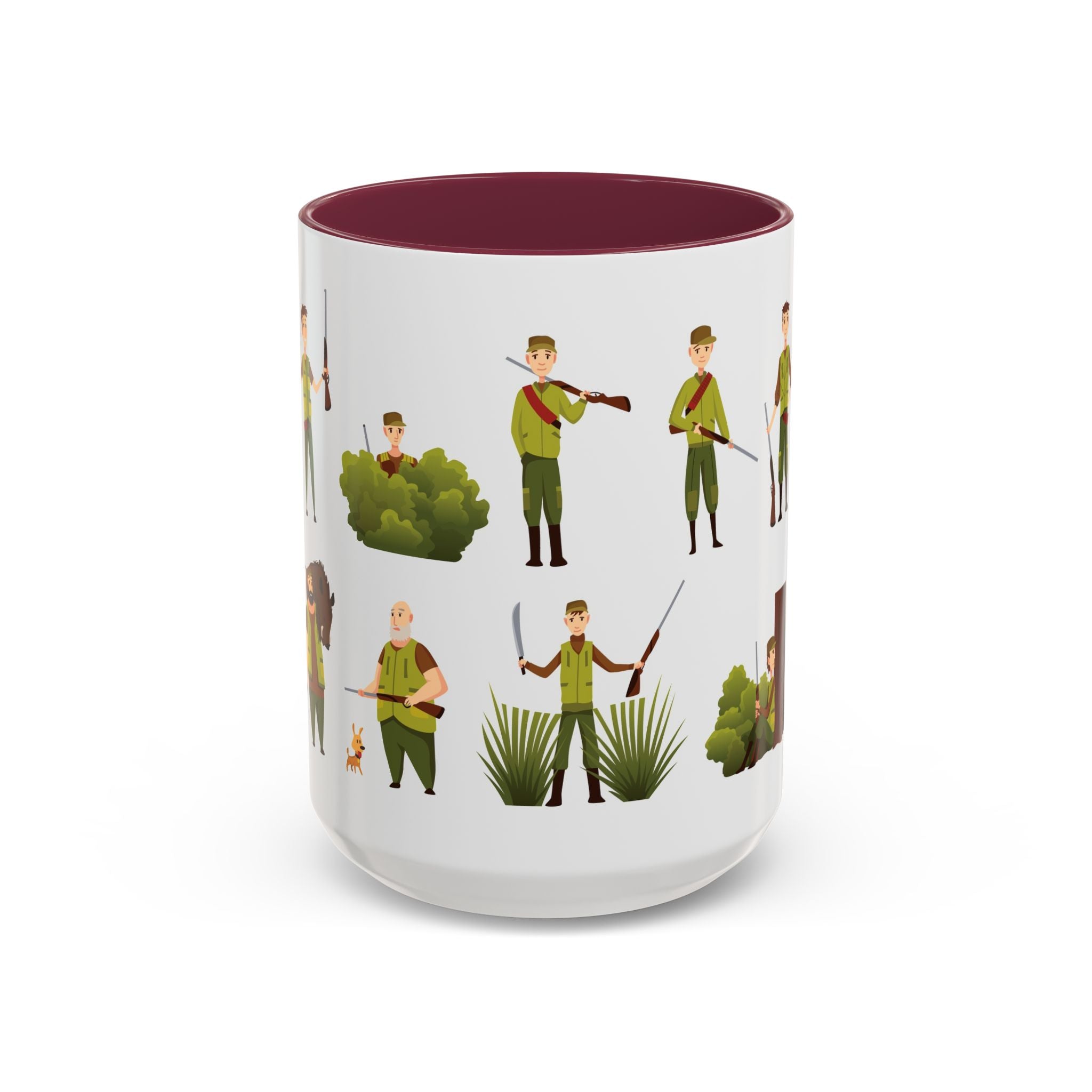 Hunter Pattern Mug | Hunting Illustrations, Outdoorsman Coffee Cup