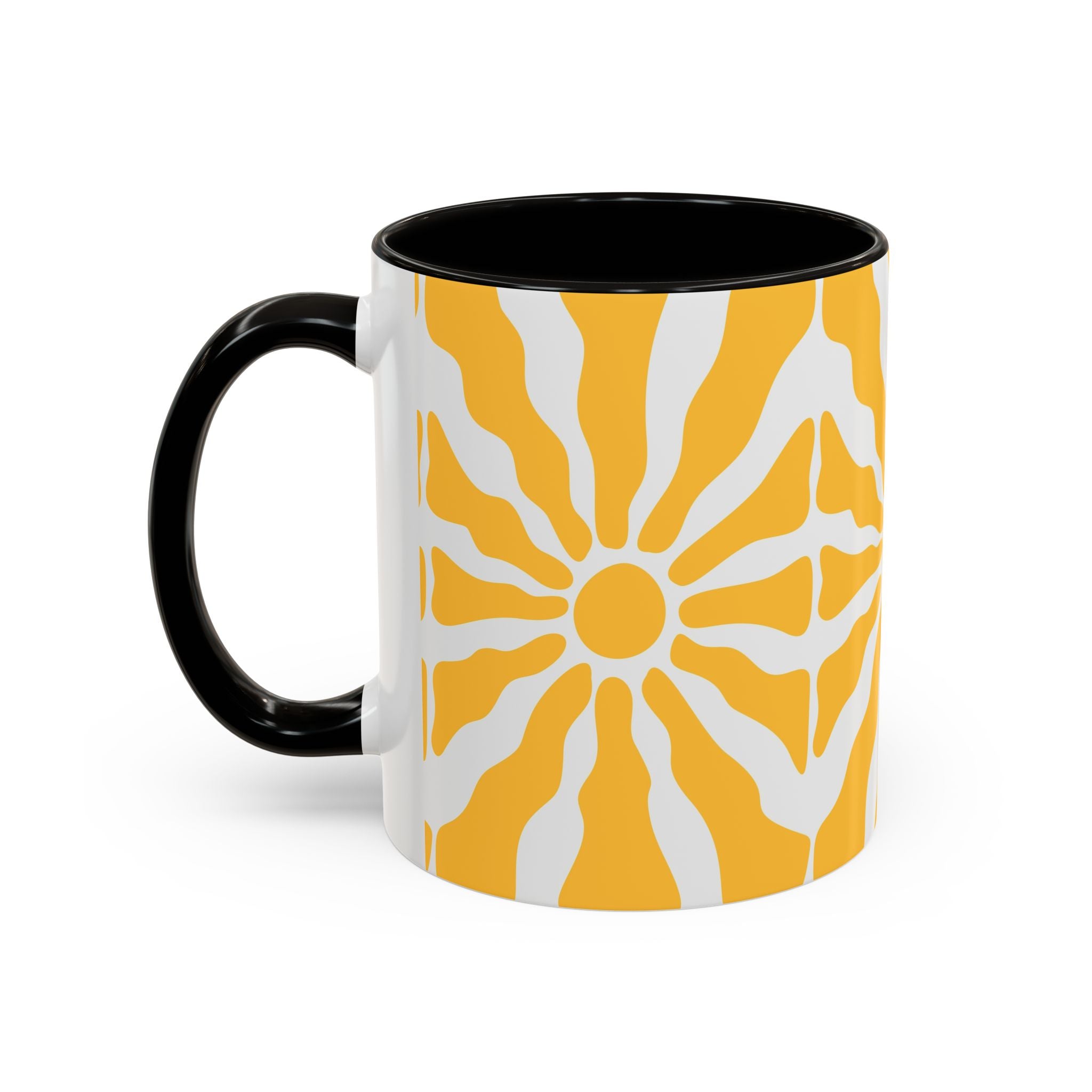 Yellow Sunburst Mug | Ceramic Coffee Cup