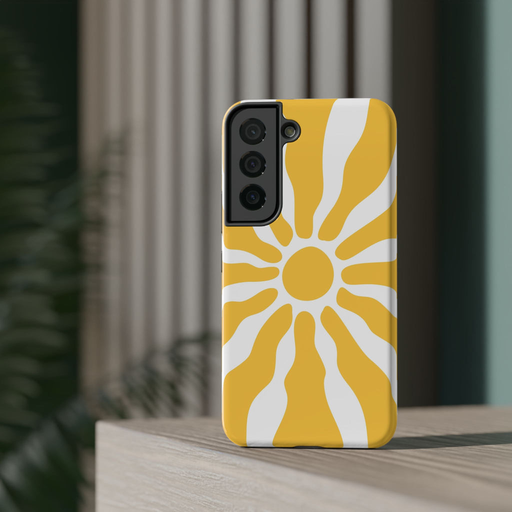 Retro Sunburst iPhone Case | Impact-Resistant Phone Case