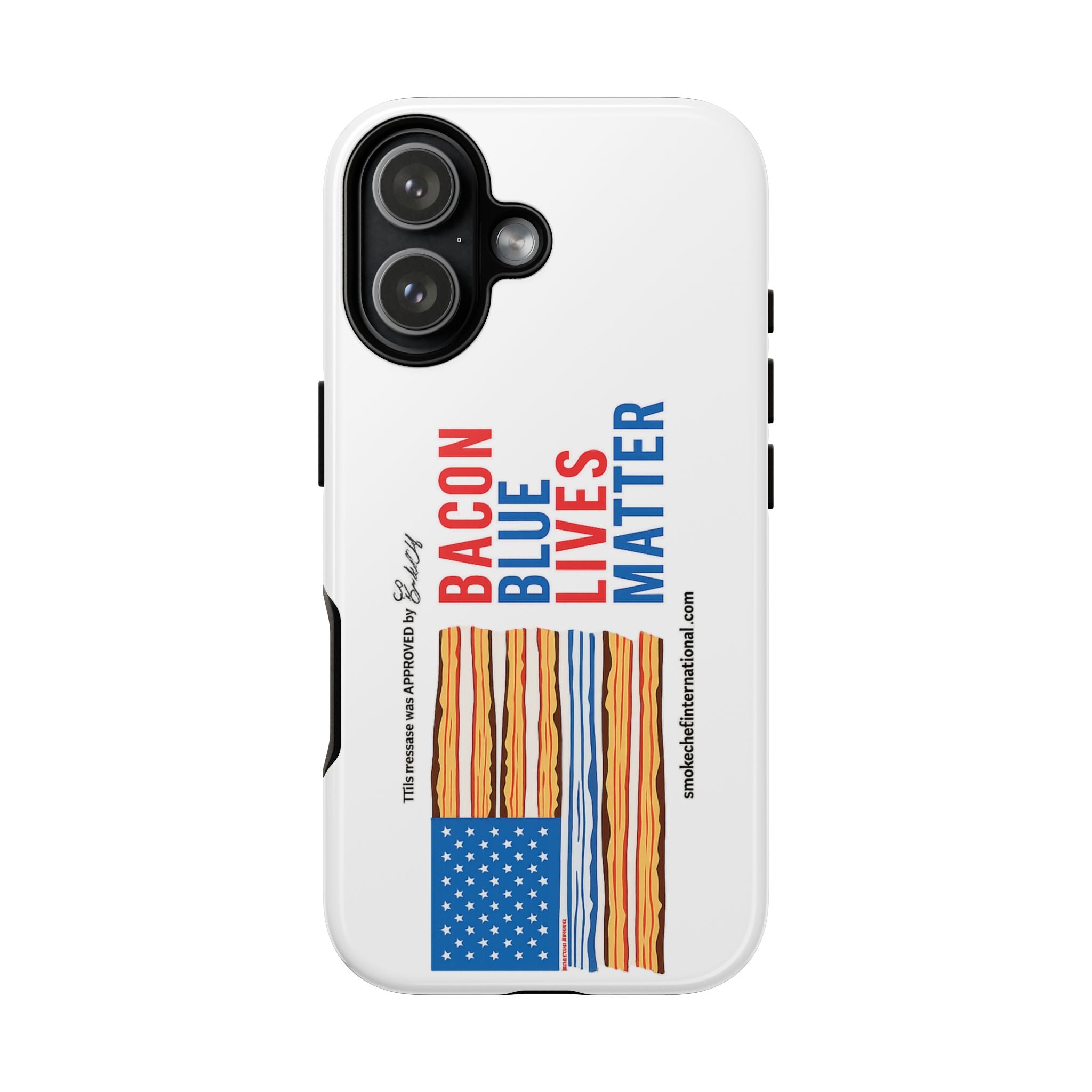 Bacon Blue Lives Matter Phone Case | Patriotic Flag Bacon Illustration