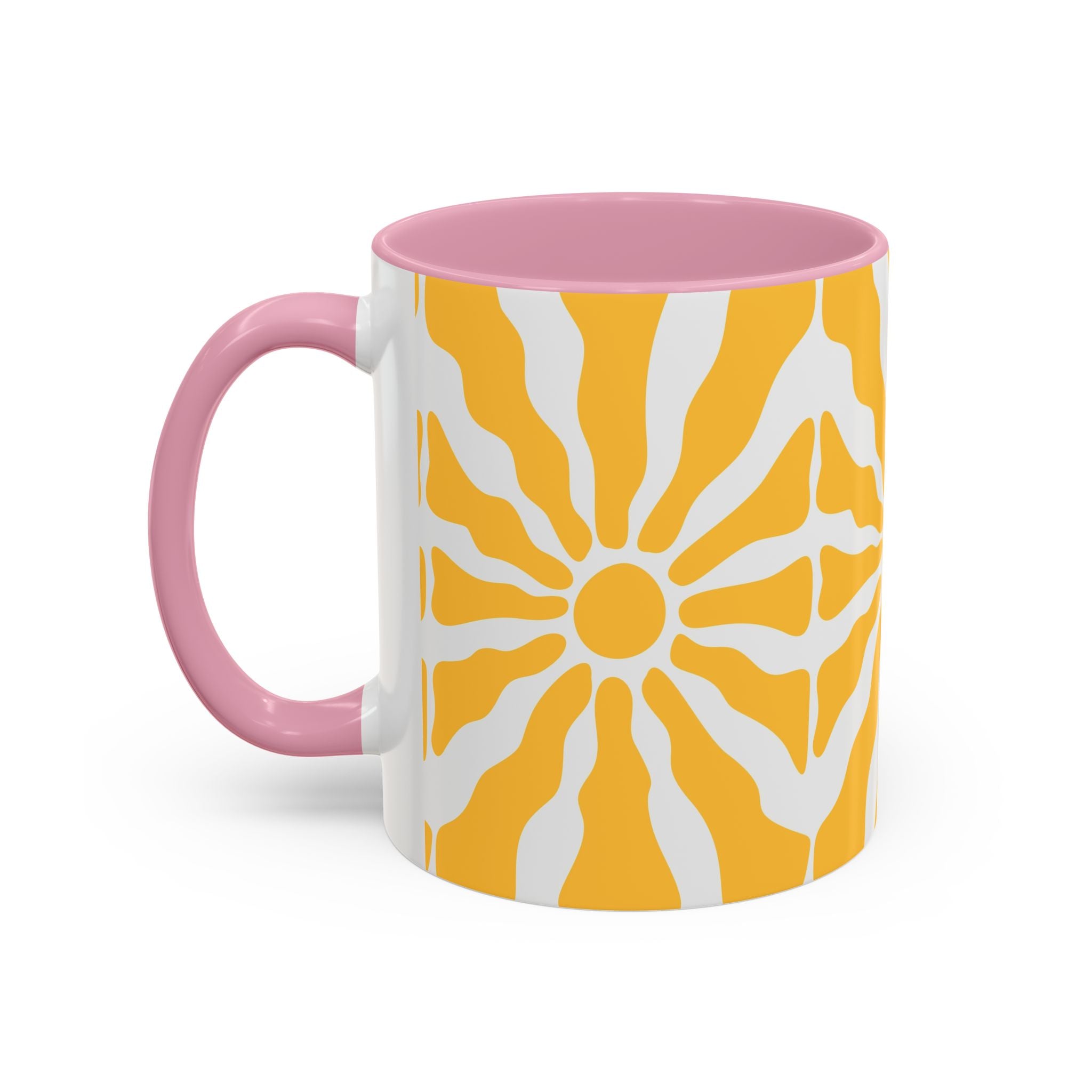 Yellow Sunburst Mug | Ceramic Coffee Cup
