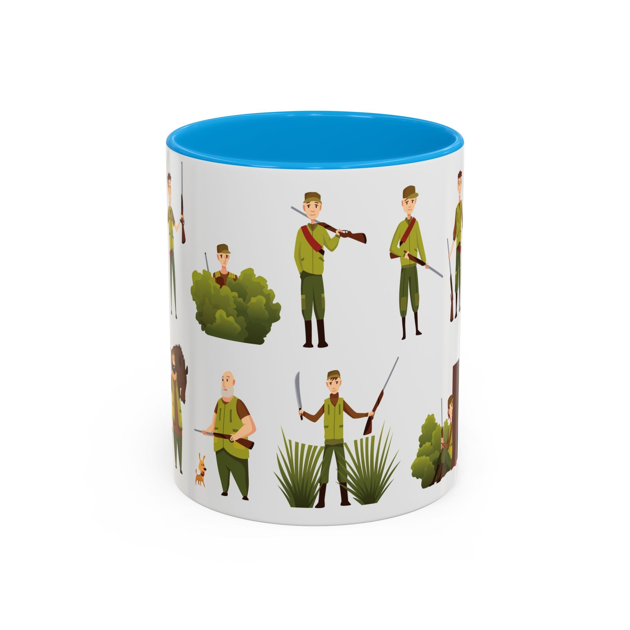 Hunter Pattern Mug | Hunting Illustrations, Outdoorsman Coffee Cup