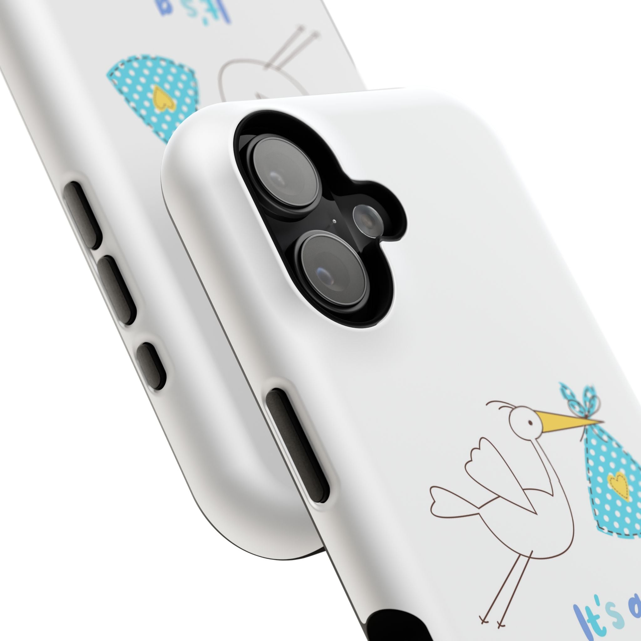 Stork 'It's a Boy' Phone Case | Impact-Resistant Case