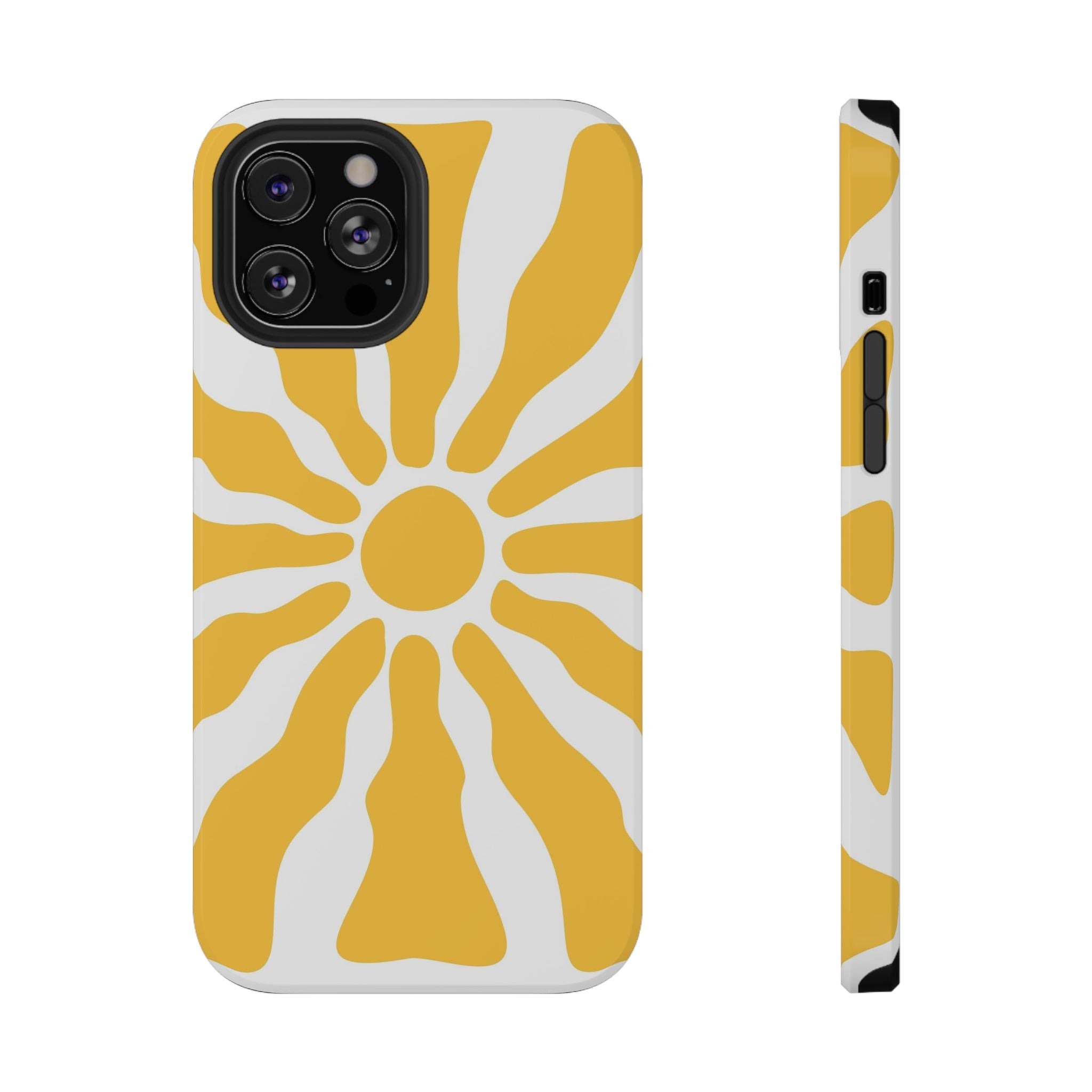 Retro Sunburst iPhone Case | Impact-Resistant Phone Case