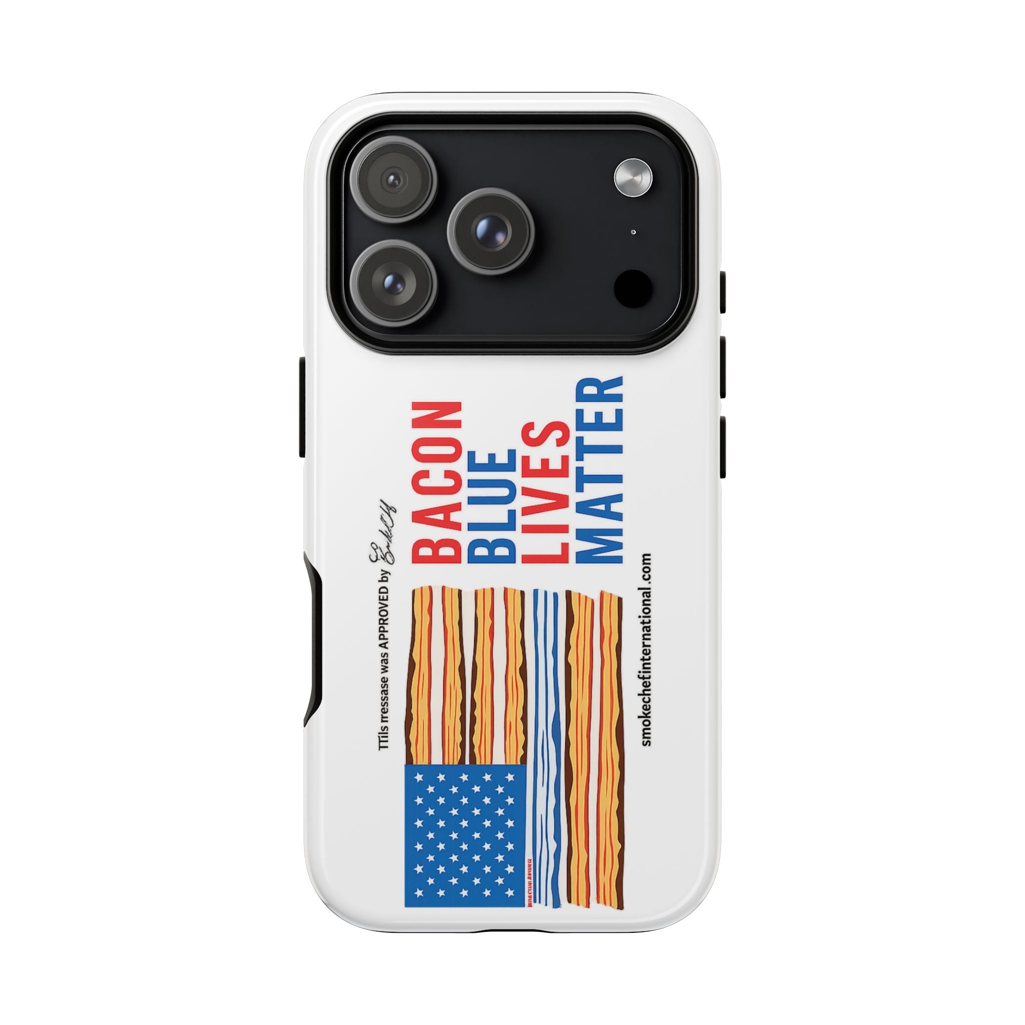 Bacon Blue Lives Matter Phone Case | Patriotic Flag Bacon Illustration