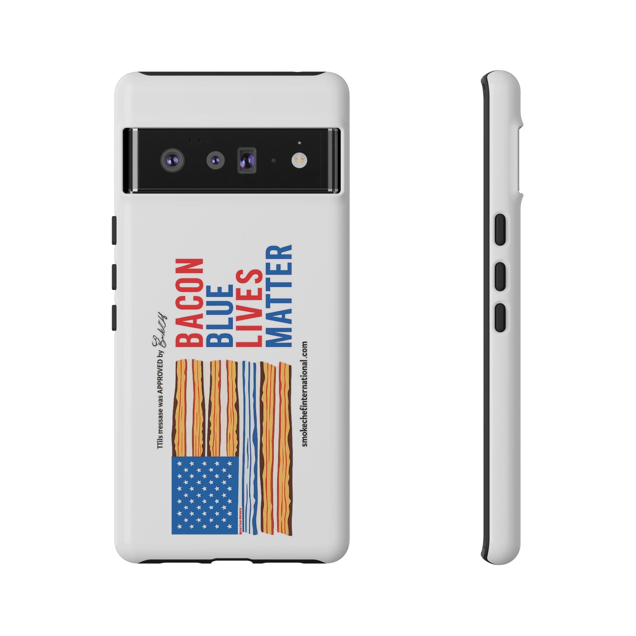 Bacon Blue Lives Matter Phone Case | Patriotic Flag Bacon Illustration