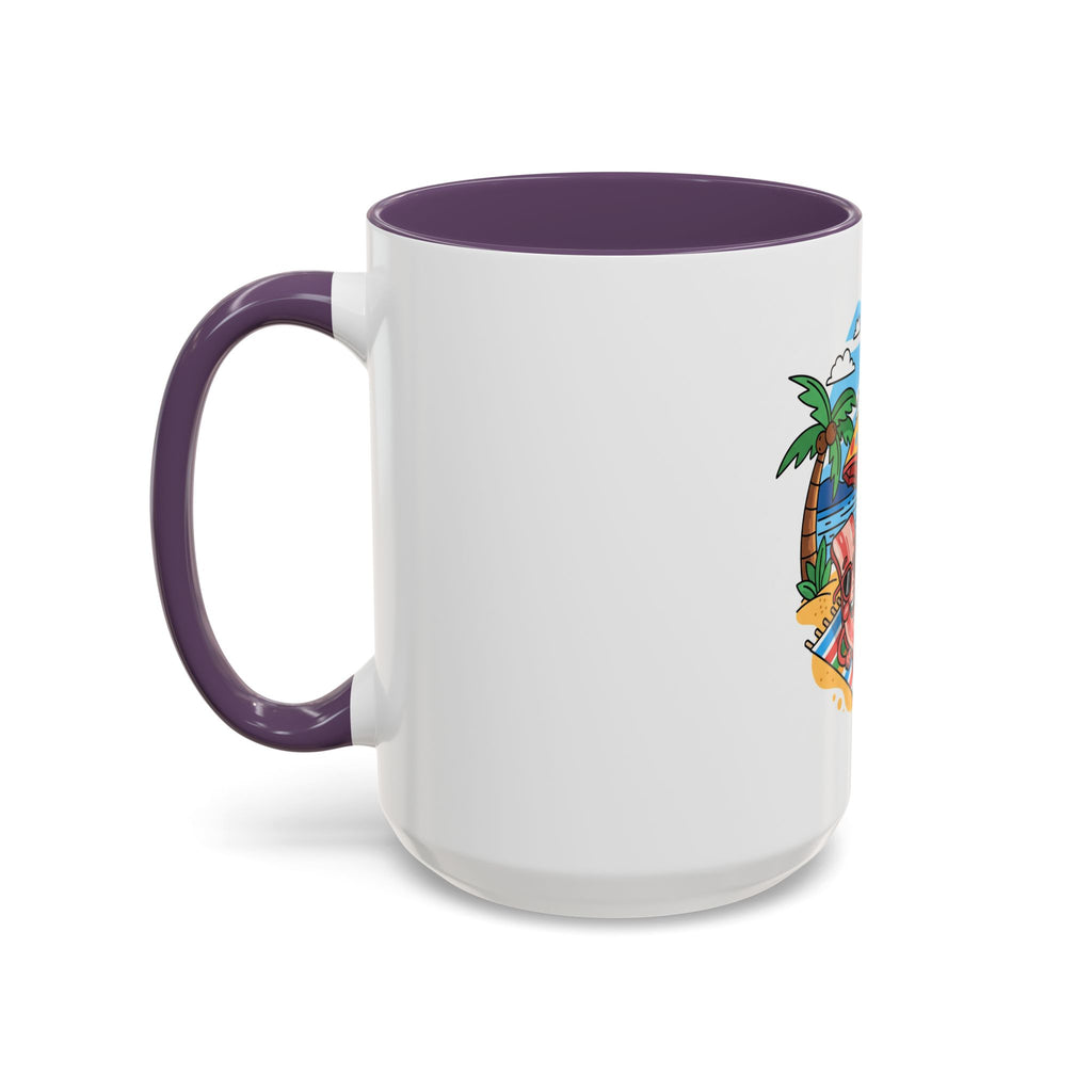 Sizzle & Chill Bacon Sunbathing Cartoon Accent Coffee Mug | 11oz or 15oz