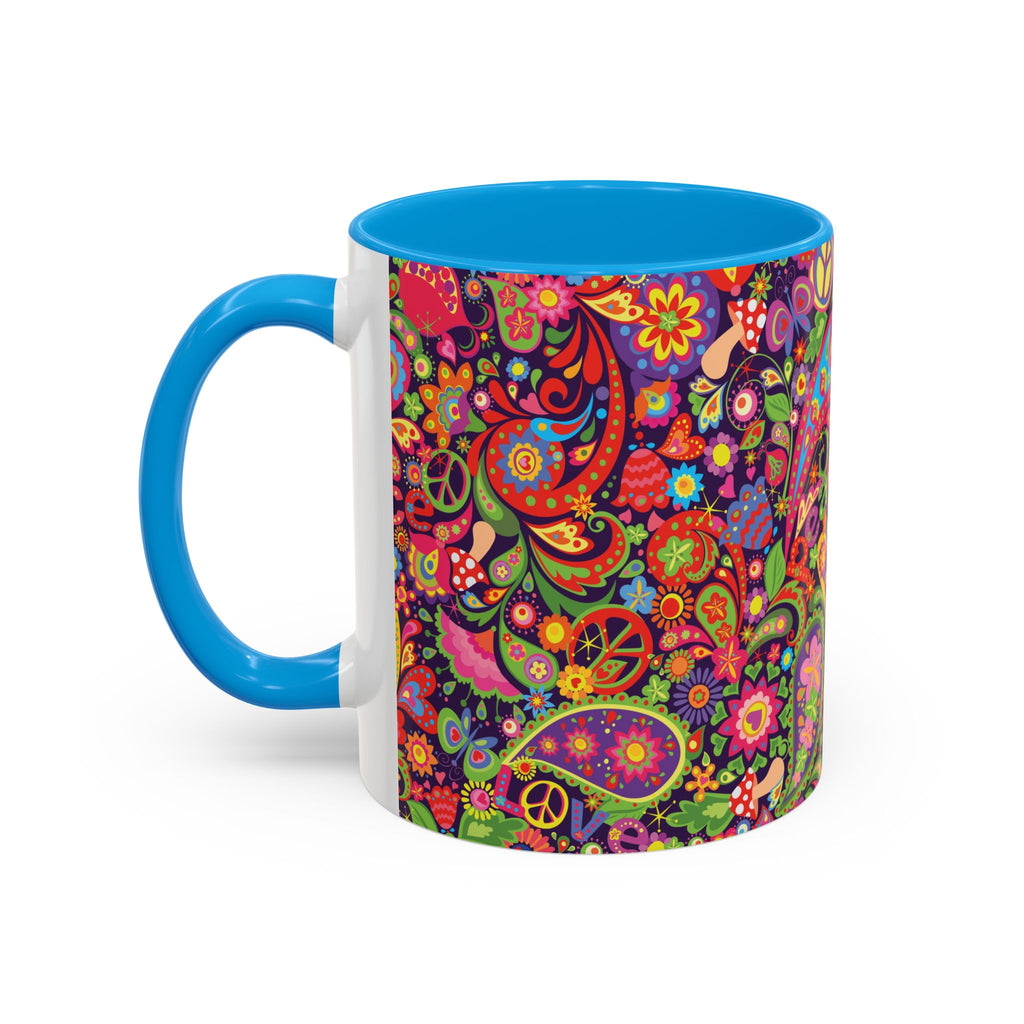 Psychedelic Paisley Peace Mug | Colorful 11oz or 15oz Ceramic
