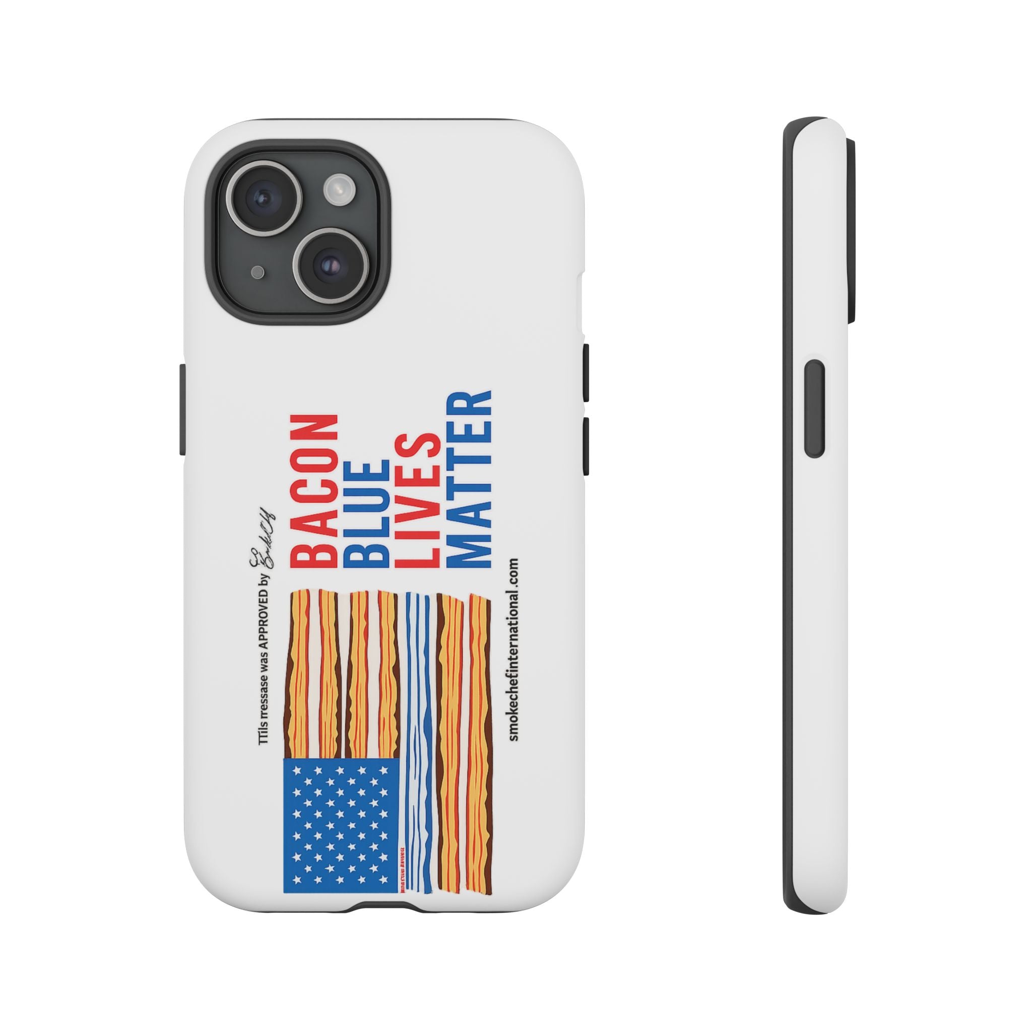 Bacon Blue Lives Matter Phone Case | Patriotic Flag Bacon Illustration