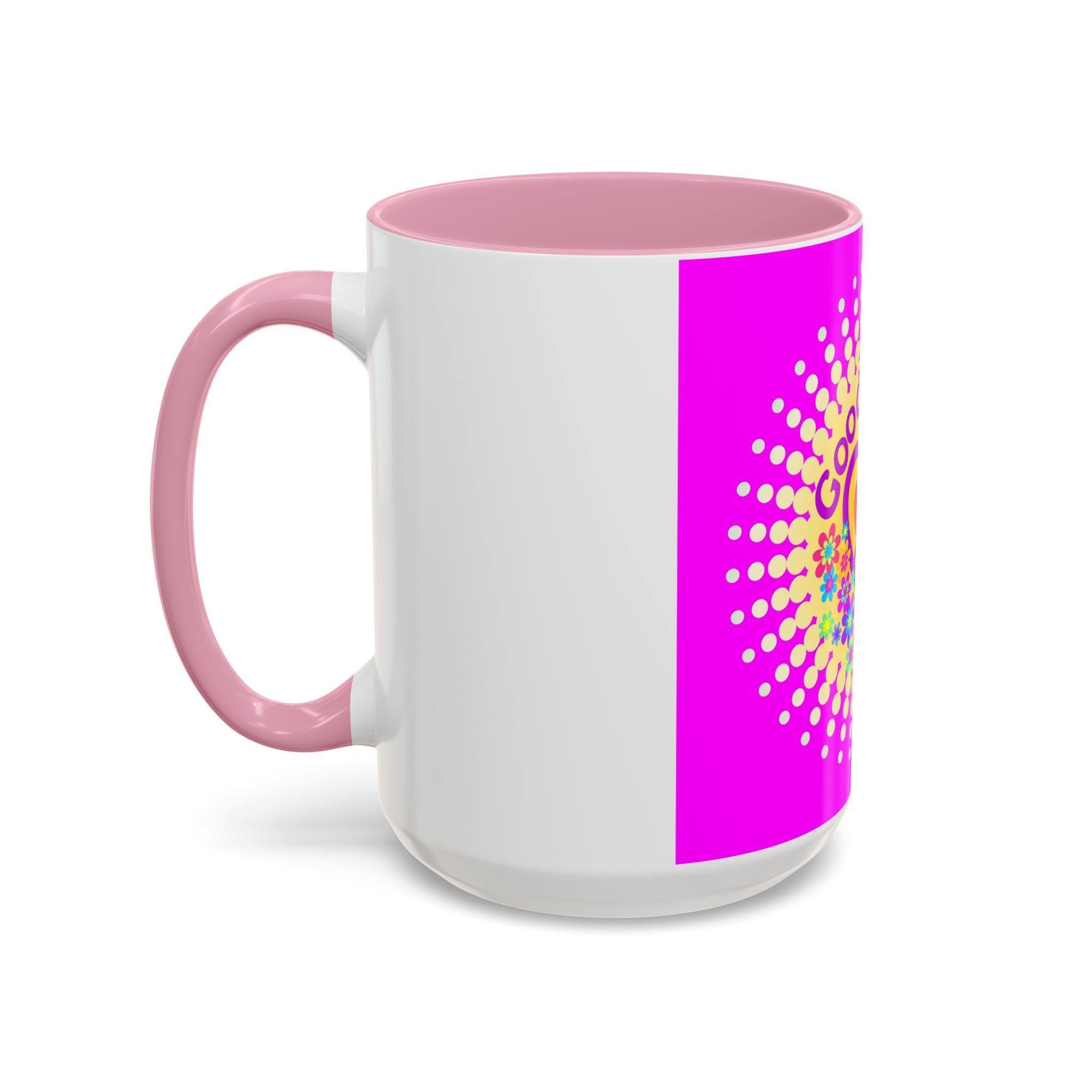 Good Vibes Peace Heart Floral Mug | Colorful 11oz 15oz Ceramic