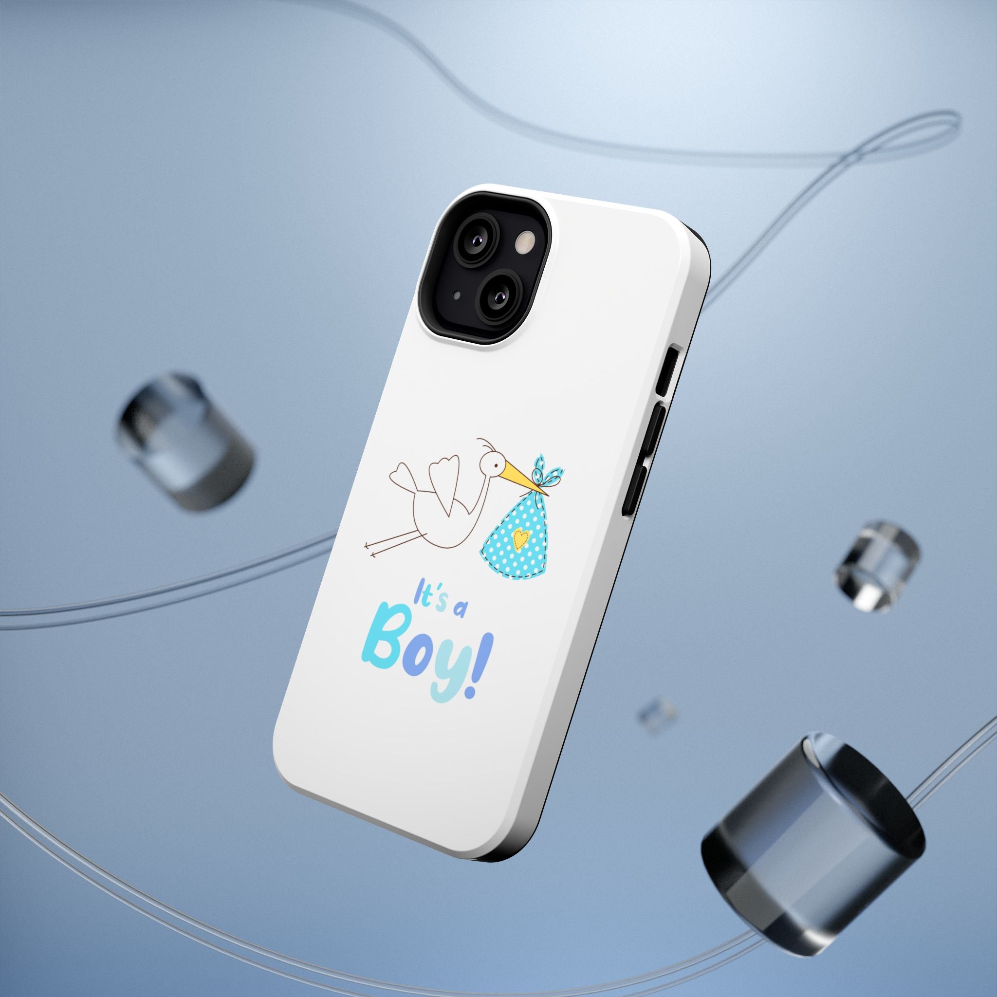 Stork 'It's a Boy' Phone Case | Impact-Resistant Case