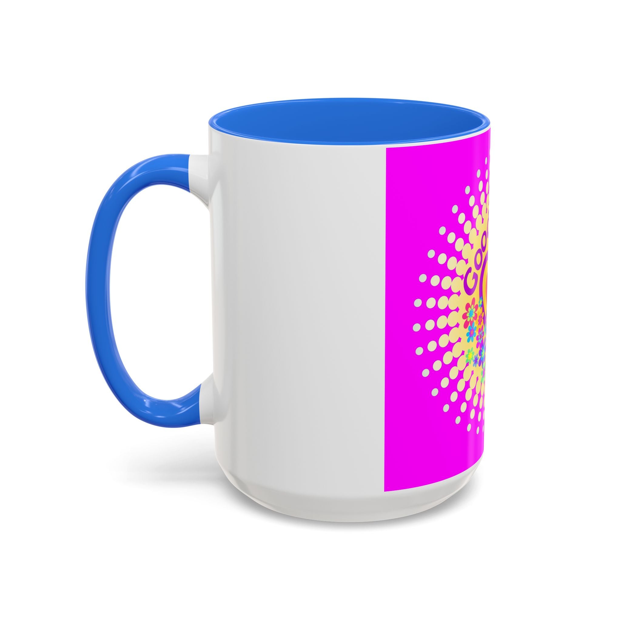 Good Vibes Peace Heart Floral Mug | Colorful 11oz 15oz Ceramic