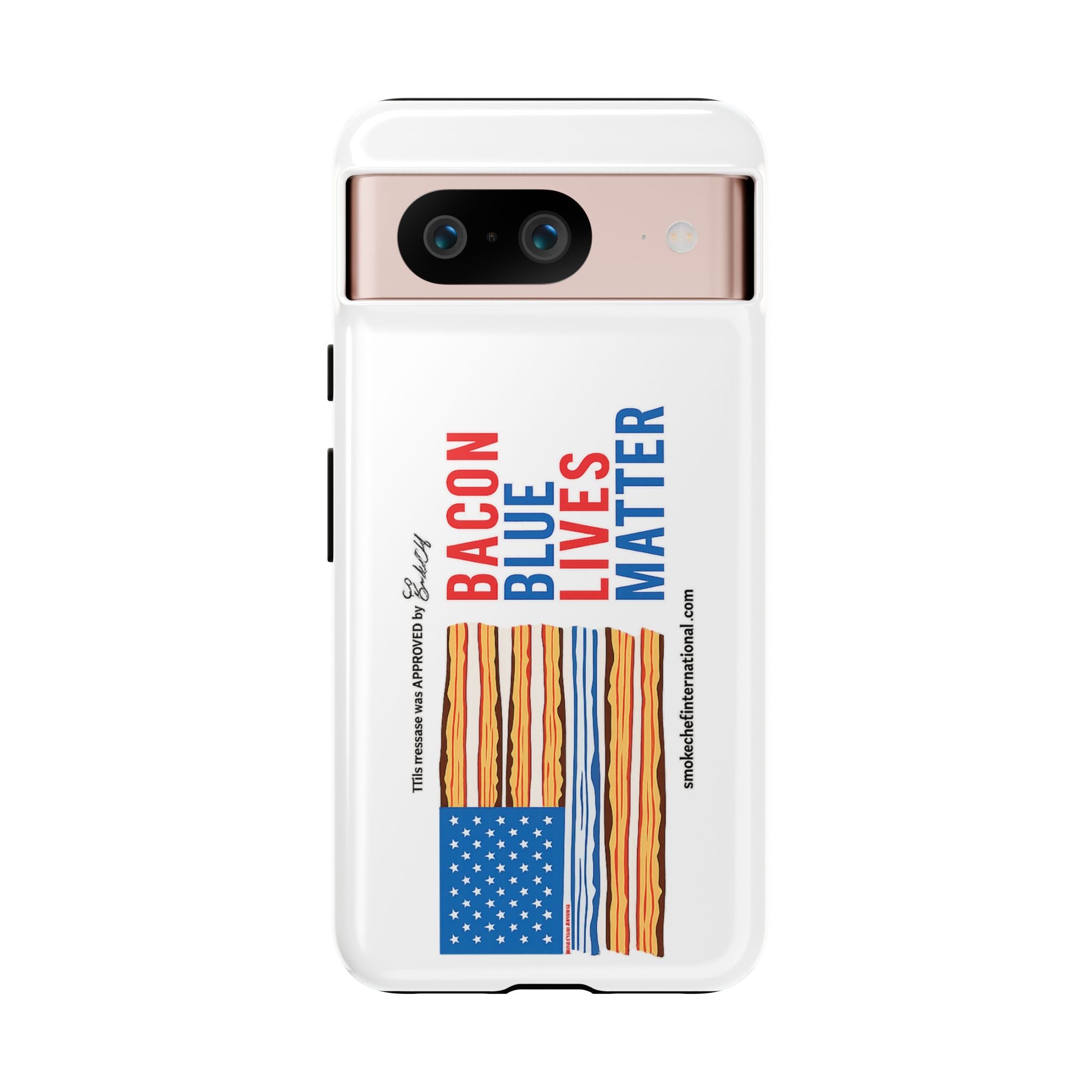 Bacon Blue Lives Matter Phone Case | Patriotic Flag Bacon Illustration