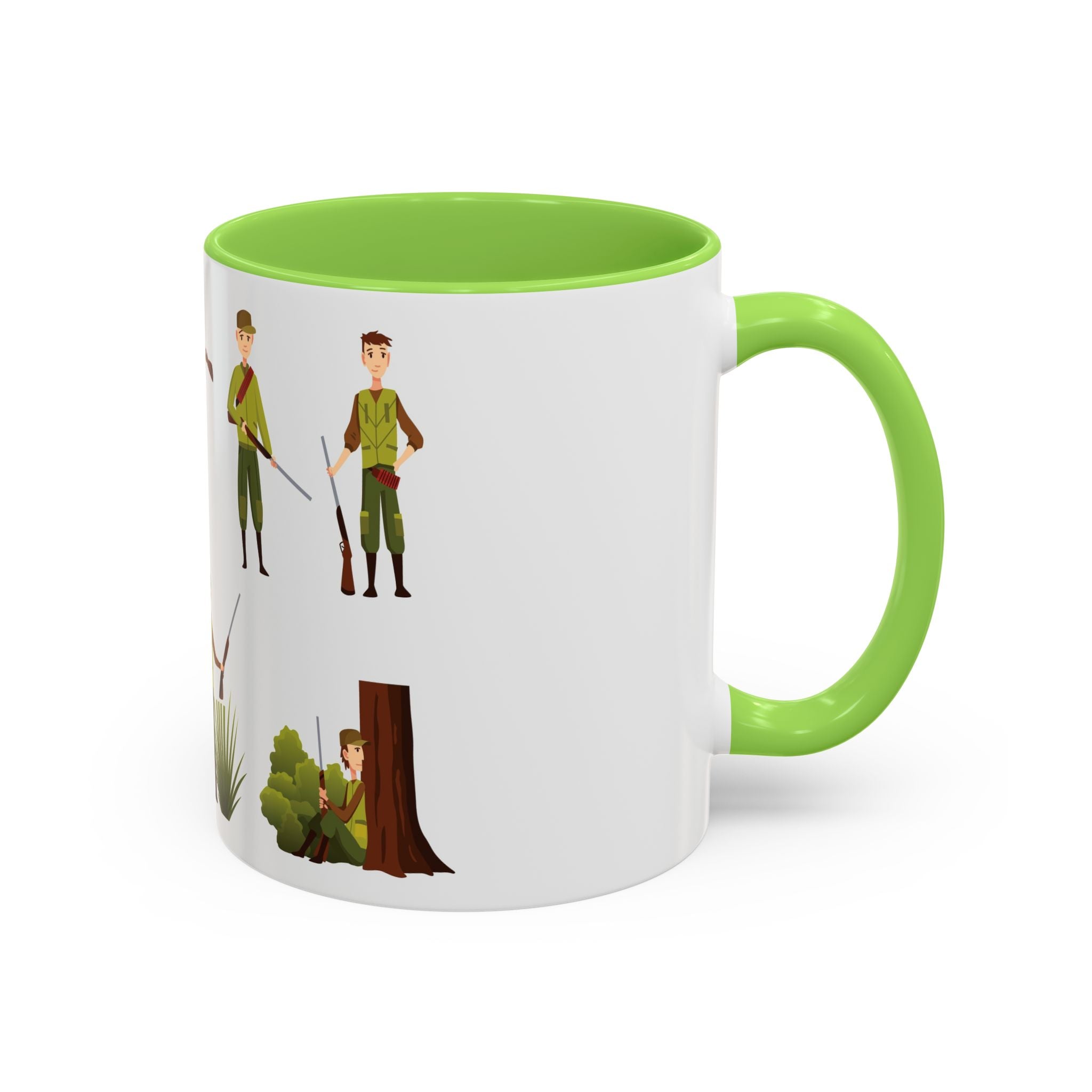 Hunter Pattern Mug | Hunting Illustrations, Outdoorsman Coffee Cup