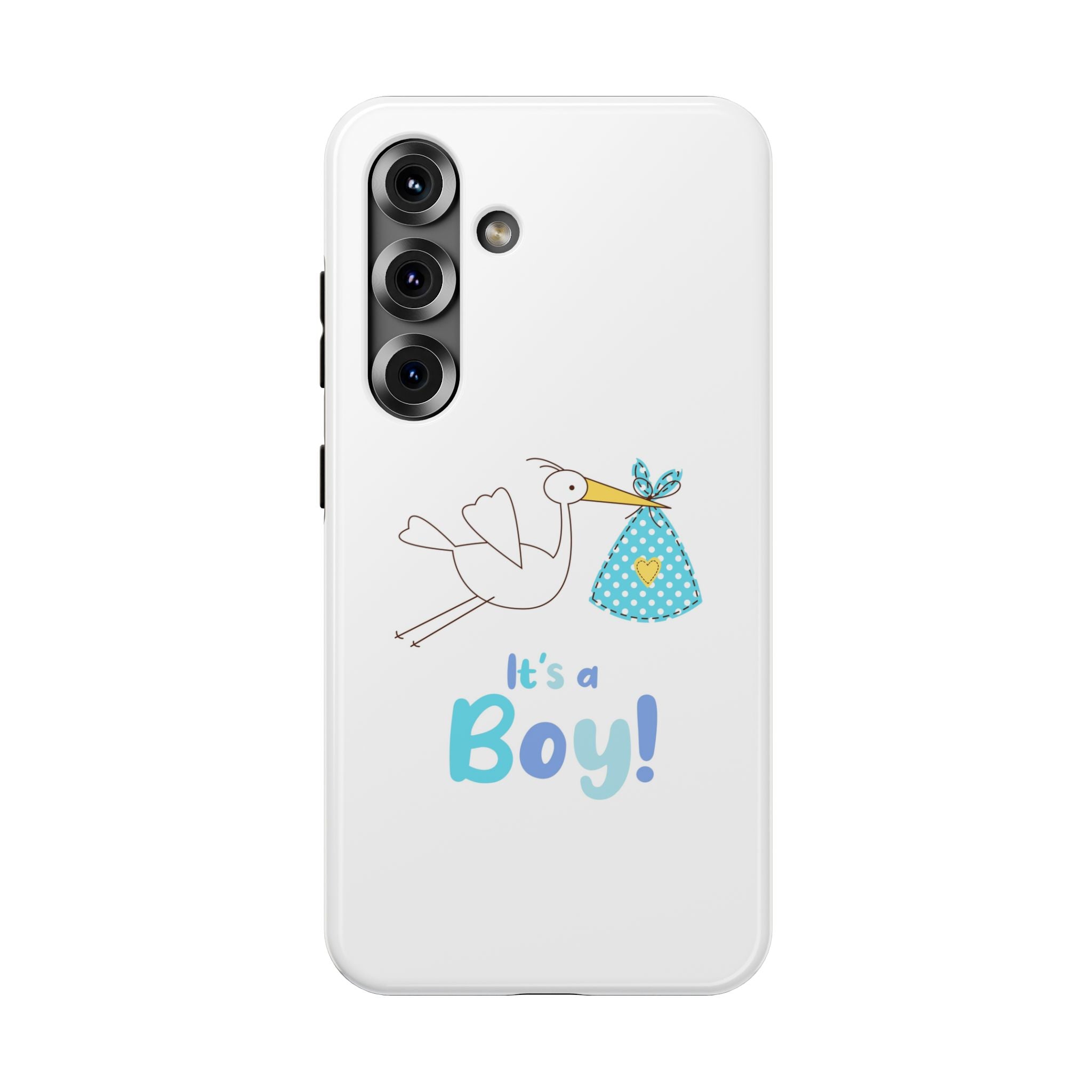 Stork 'It's a Boy' Phone Case | Impact-Resistant Case
